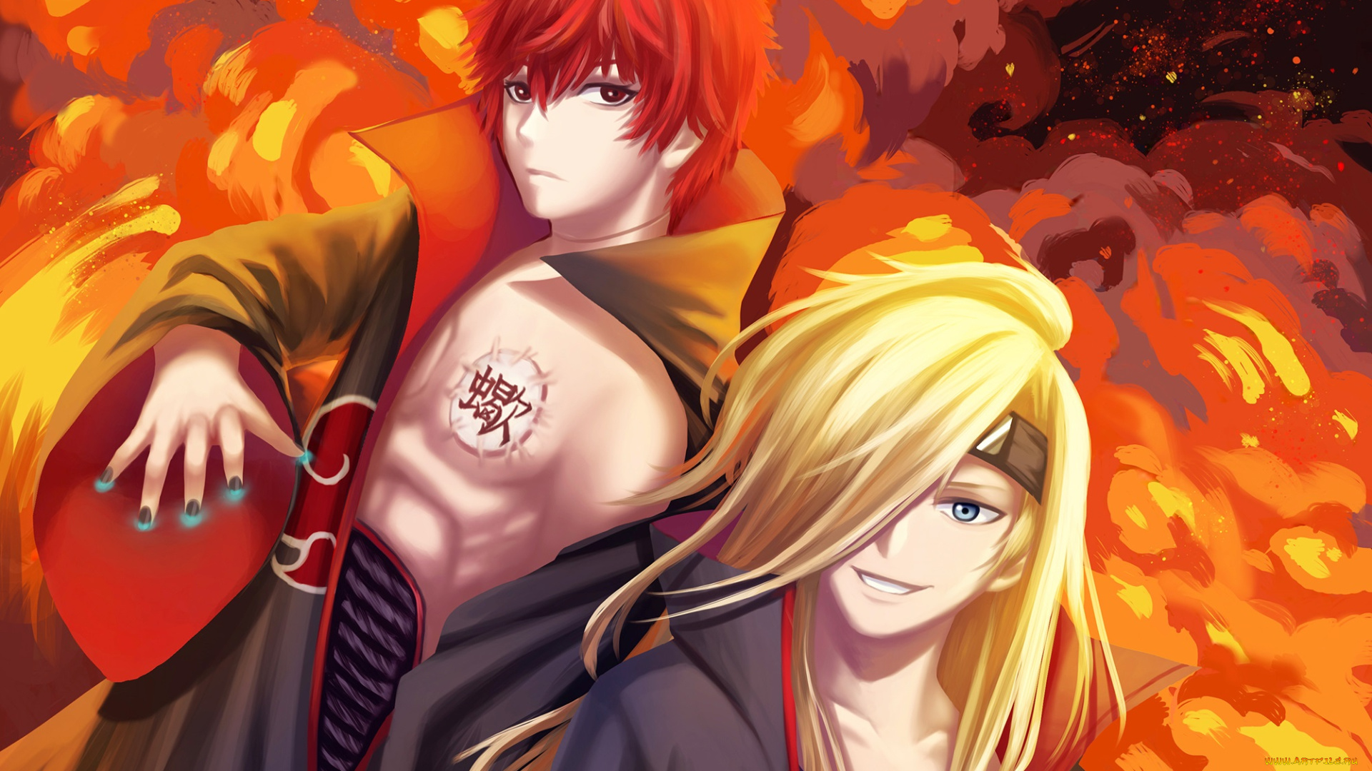 аниме, naruto, дейдара, сасори