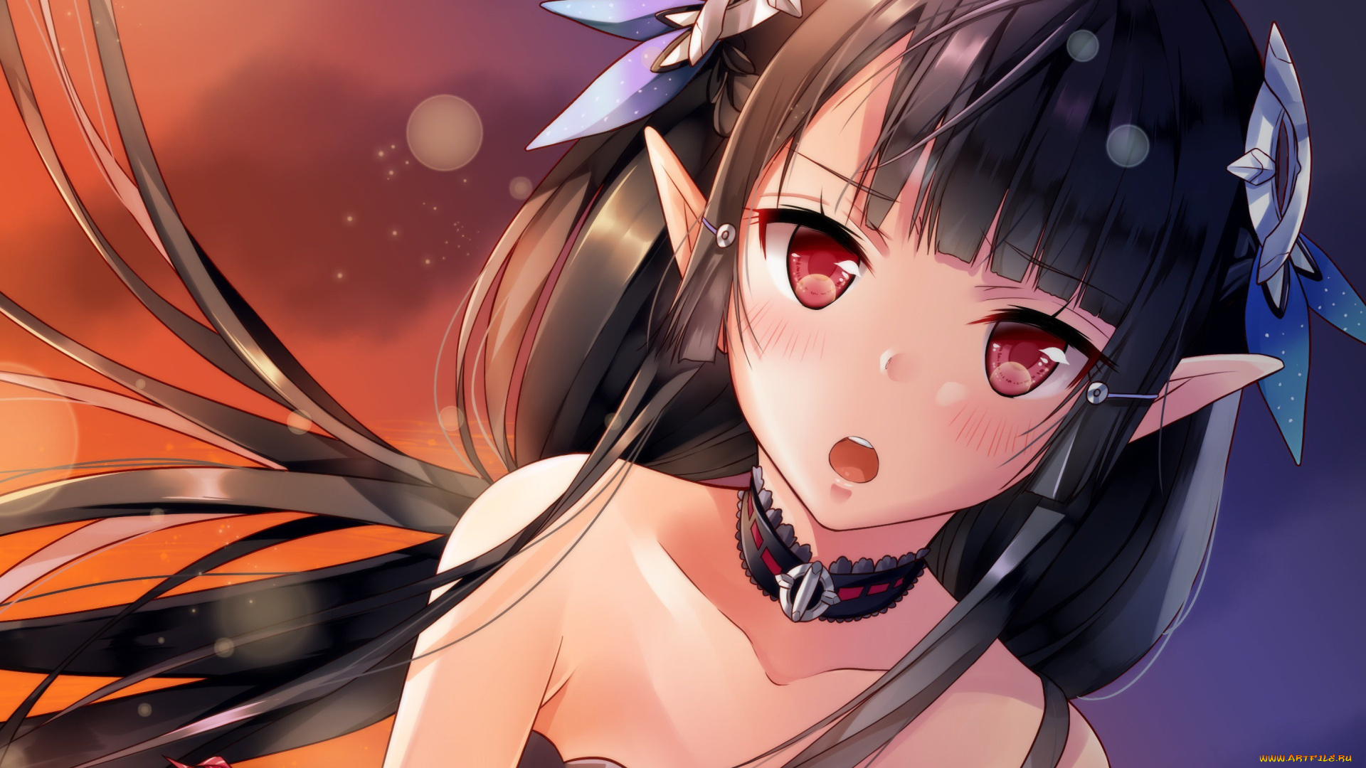 аниме, phantasy, star, online, девушка