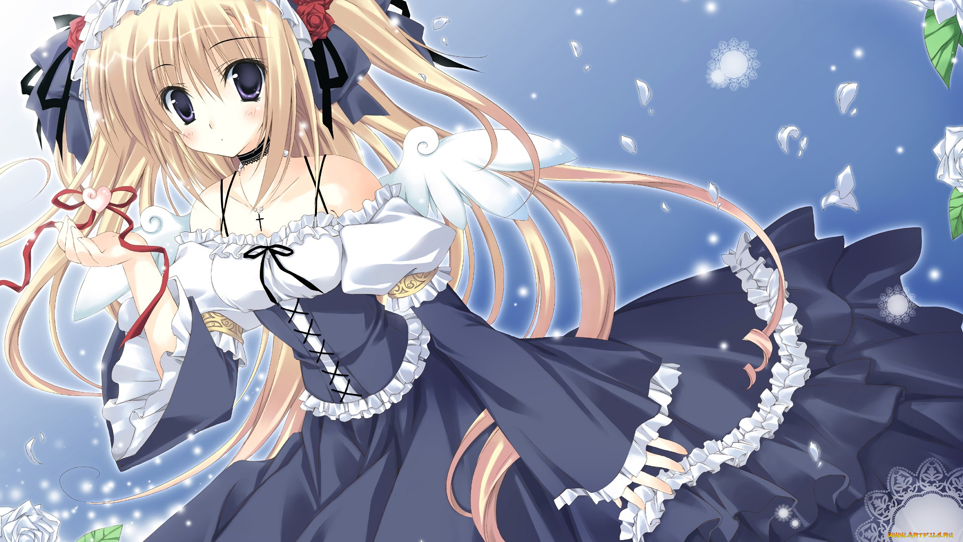 аниме, unknown, , другое, взгляд, фон, девушка