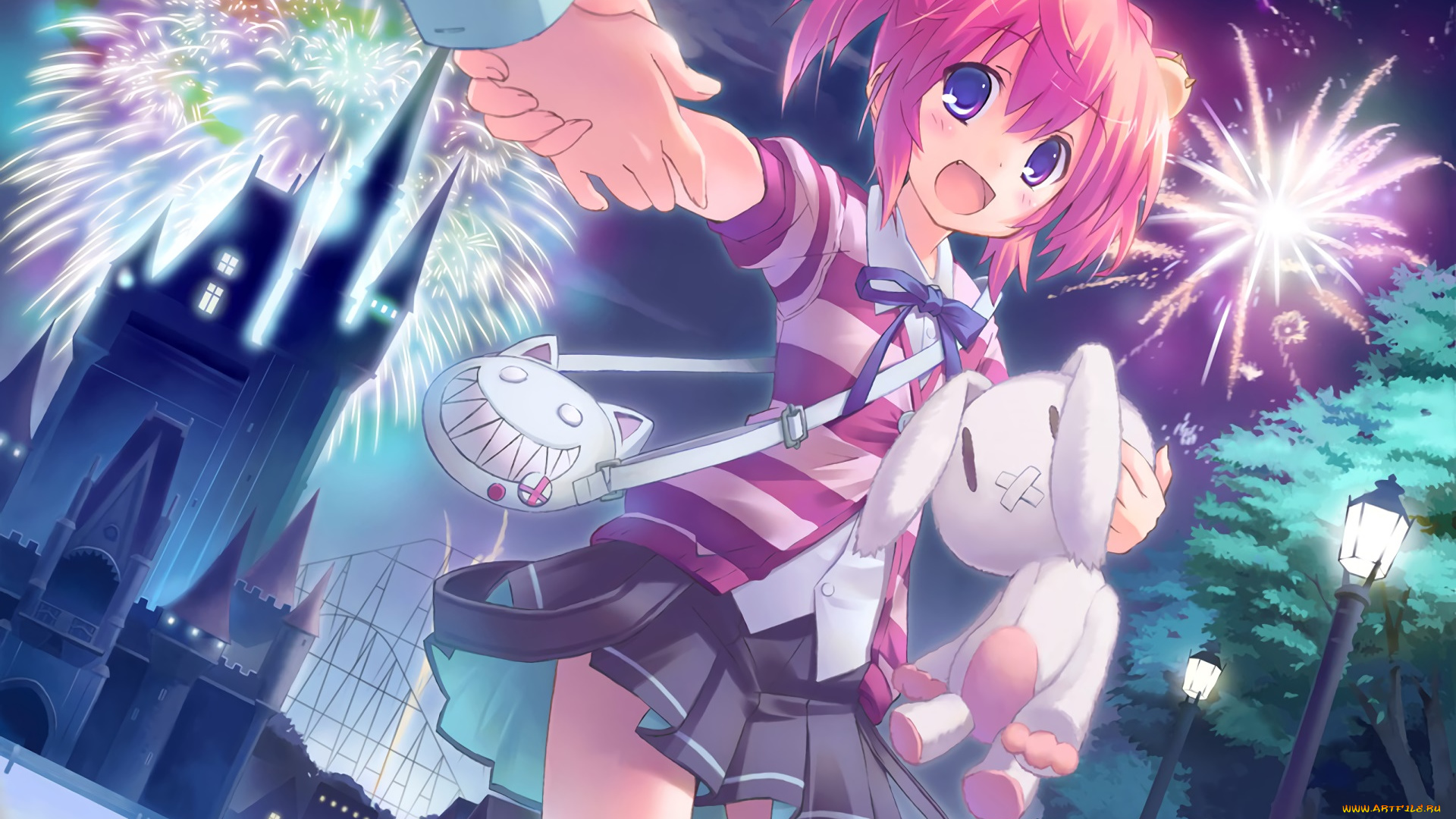 аниме, unknown, , другое, взгляд, фон, девушка