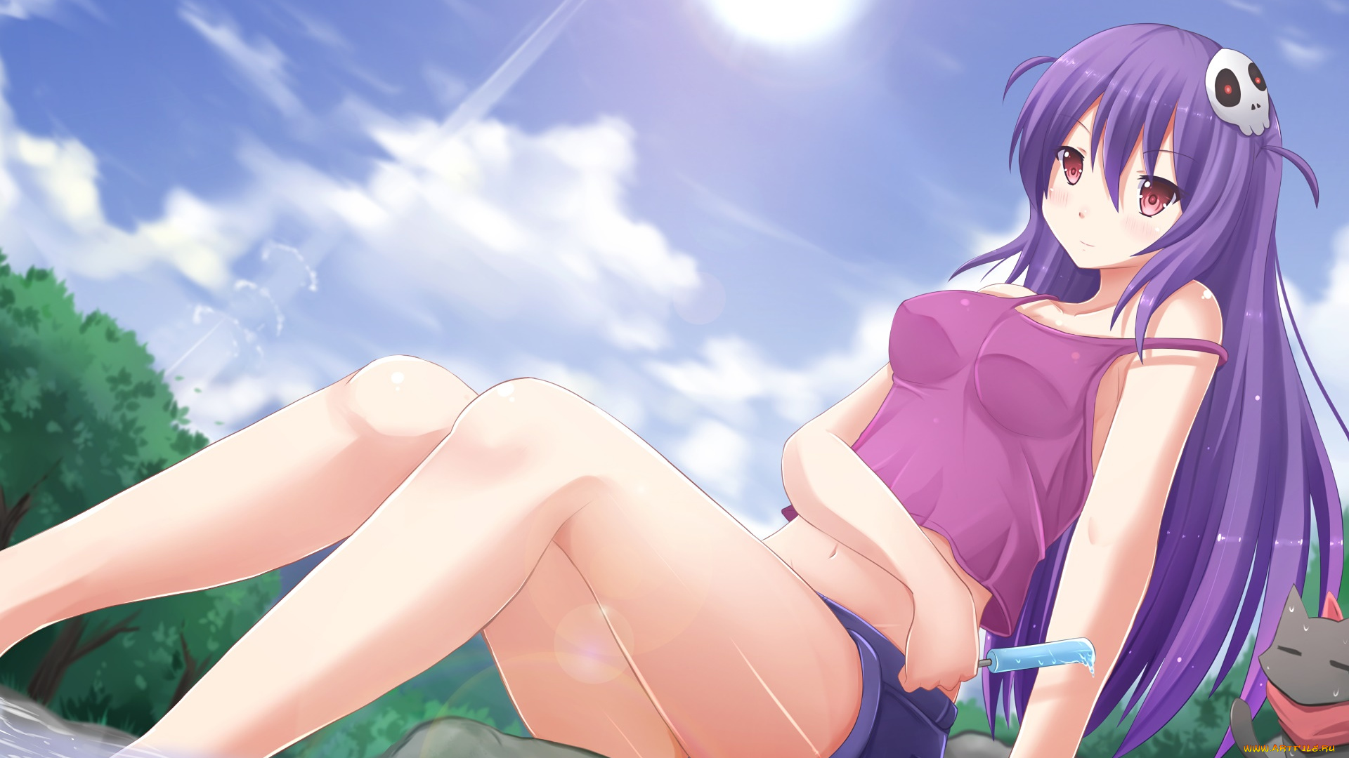 kami, nomi, zo, shiru, sekai, аниме, фон, взгляд, девушка