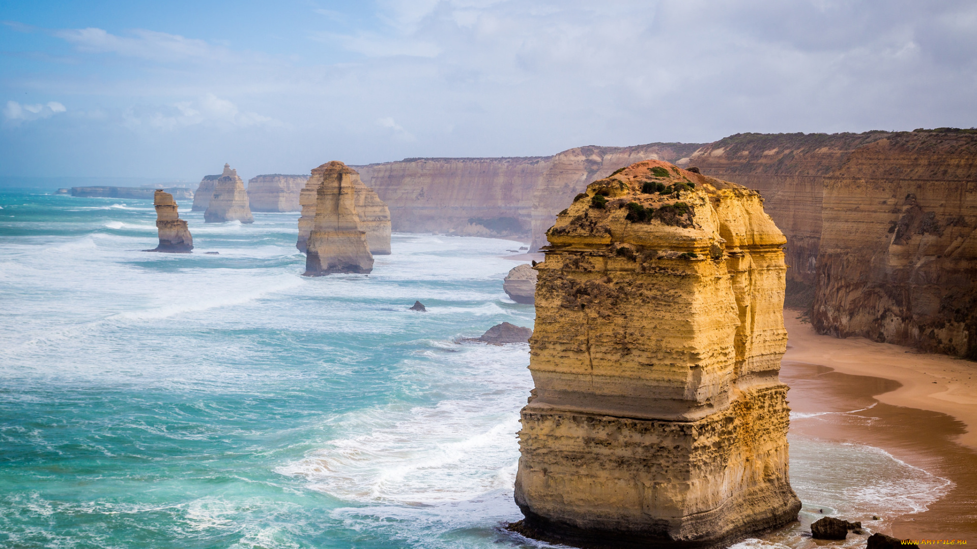 природа, побережье, море, берег