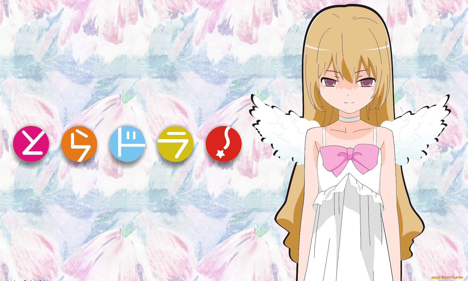 аниме, toradora, фон, взгляд, девушка