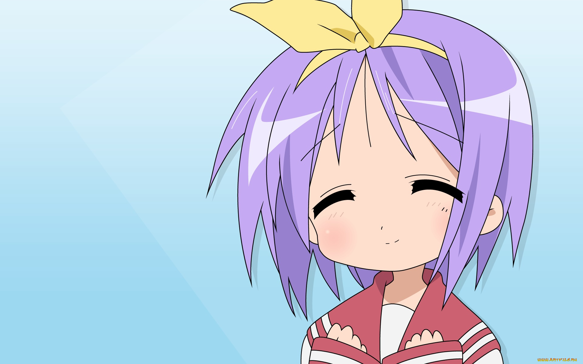 аниме, lucky, star, фон, взгляд, девушка