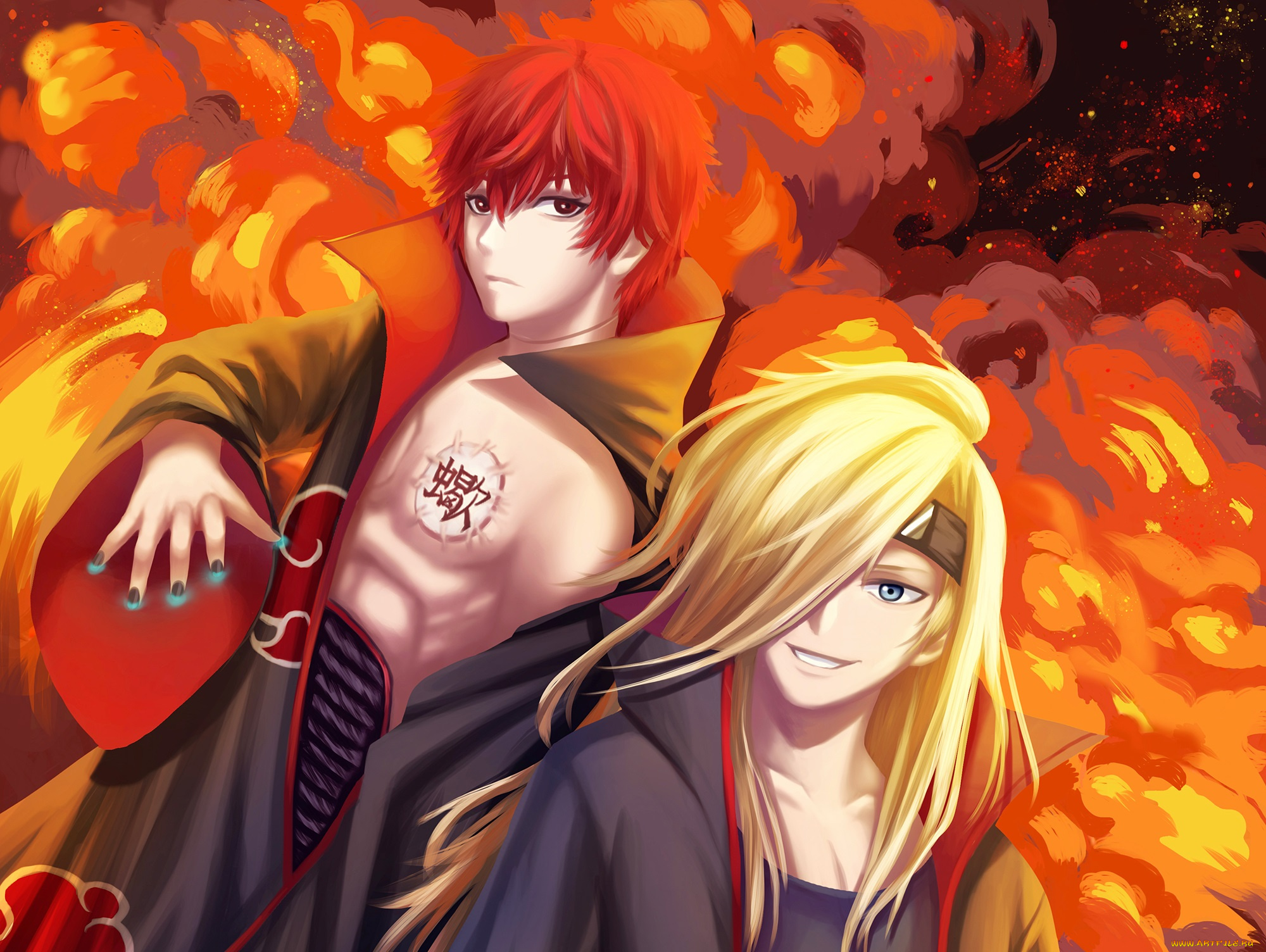 аниме, naruto, дейдара, сасори