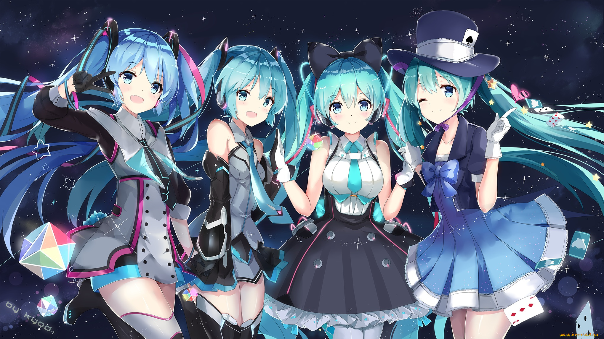 аниме, vocaloid, hatsune, miku