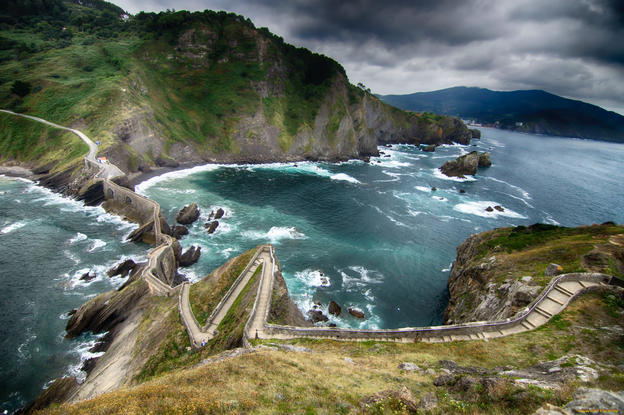 природа, побережье, берег, море