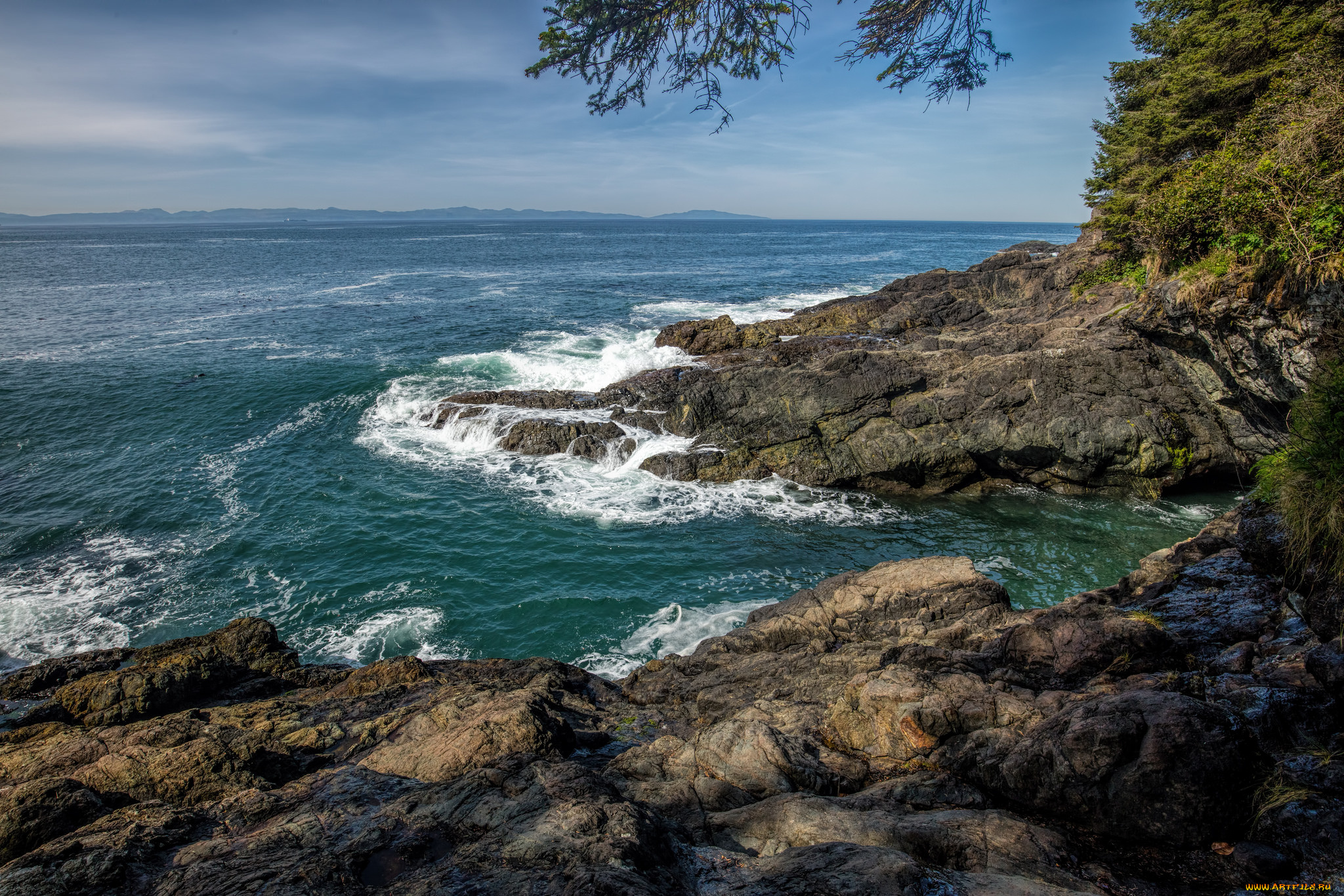 природа, побережье, берег, море