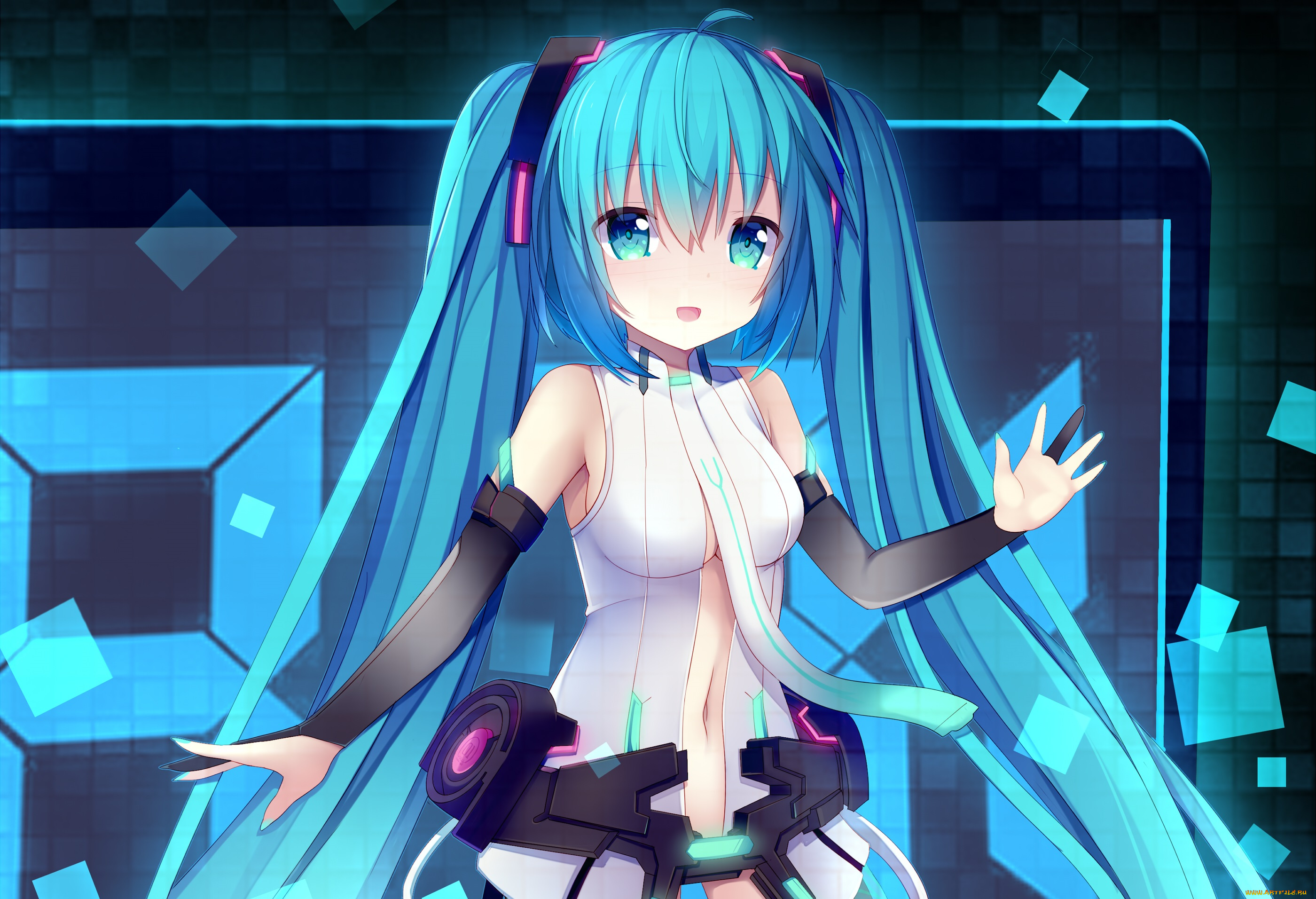 аниме, vocaloid, девушка