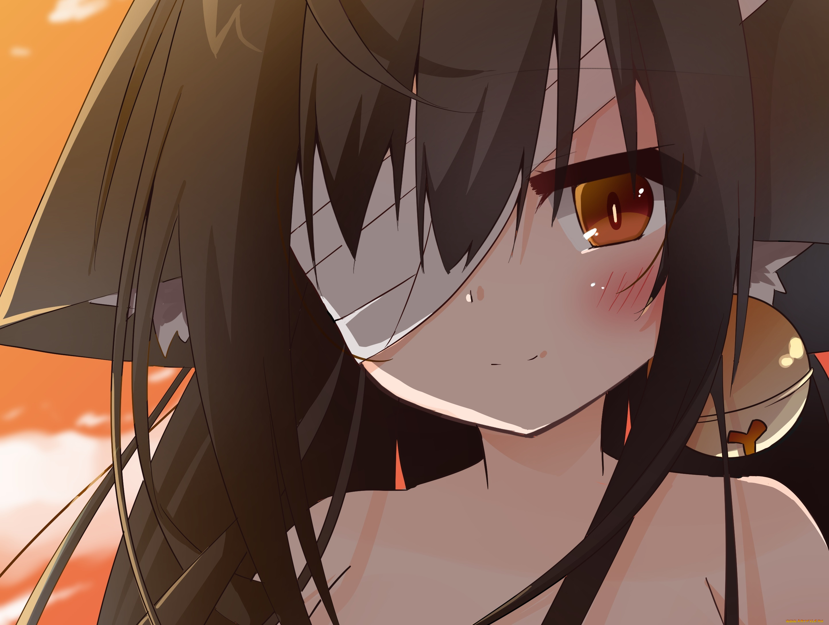 аниме, животные, , существа, девушка