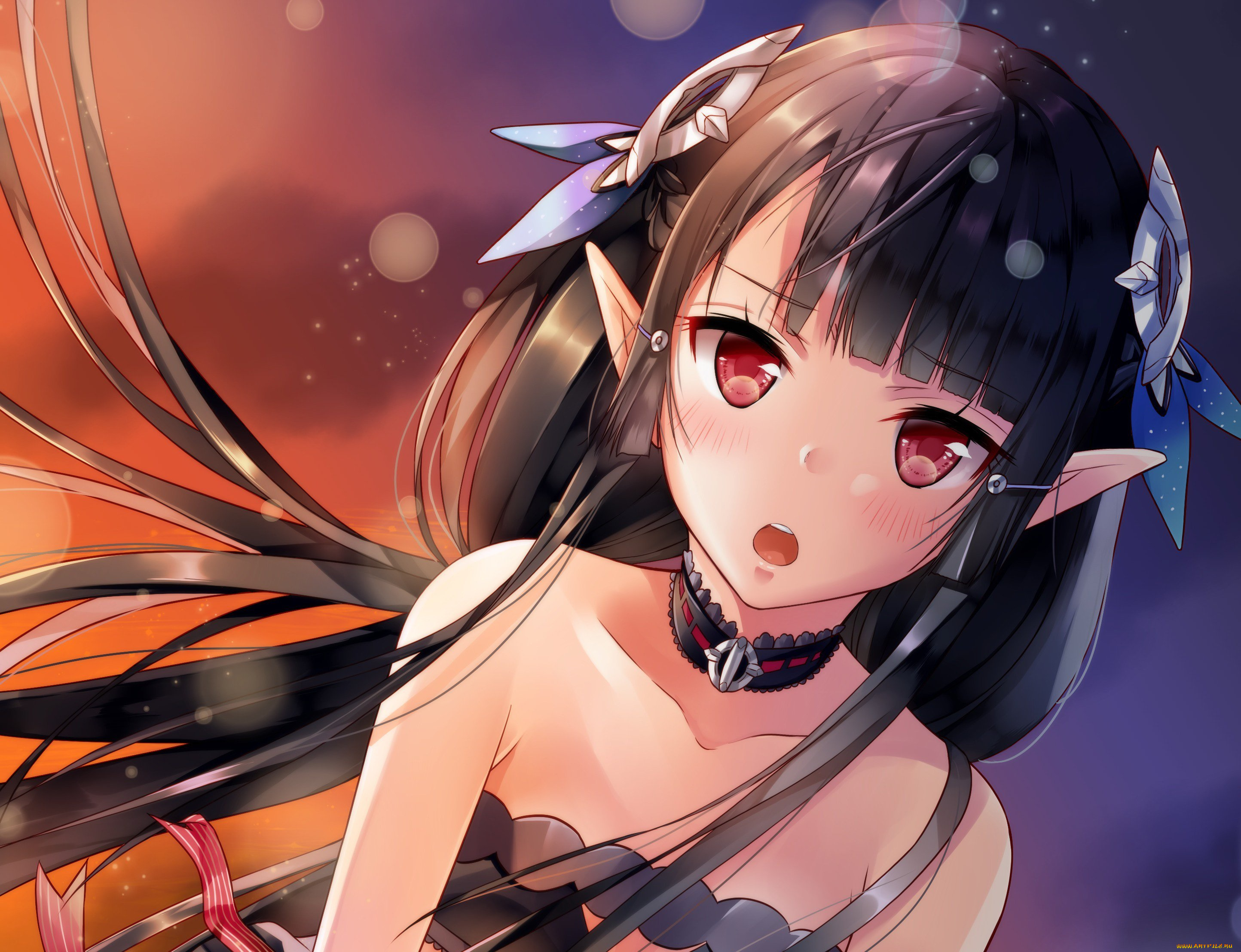 аниме, phantasy, star, online, девушка