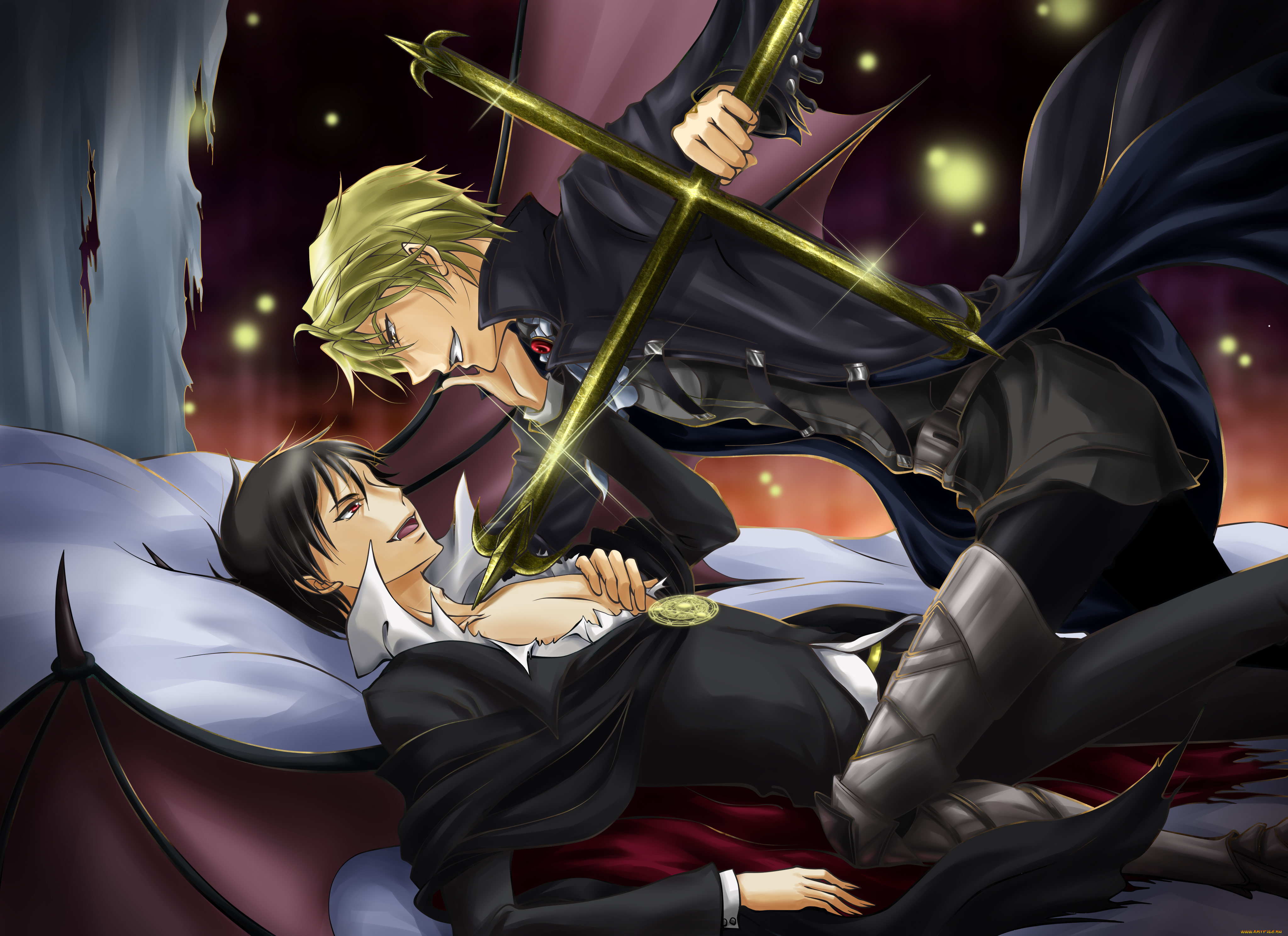 аниме, durarara, вампир, шизуо, изая, охотник