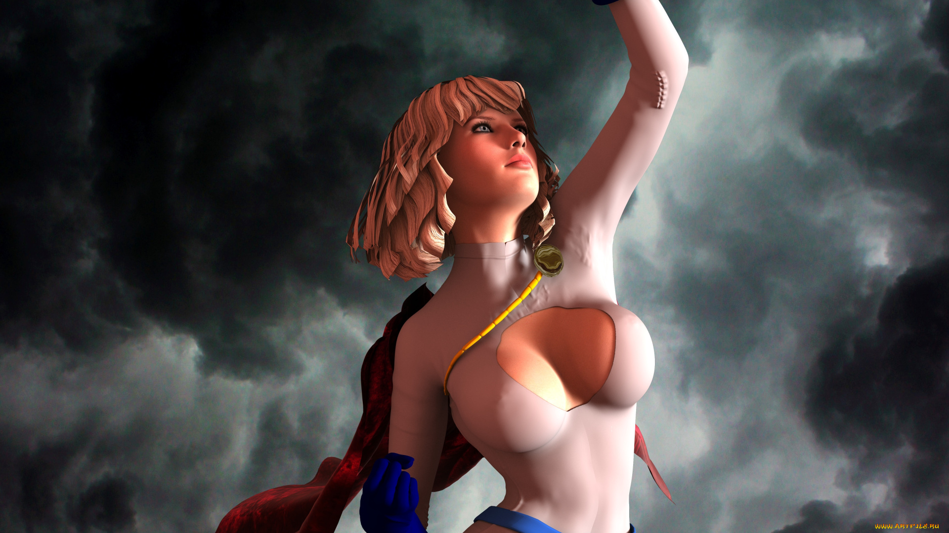 3д, графика, фантазия, , fantasy, фон, взгляд, девушка