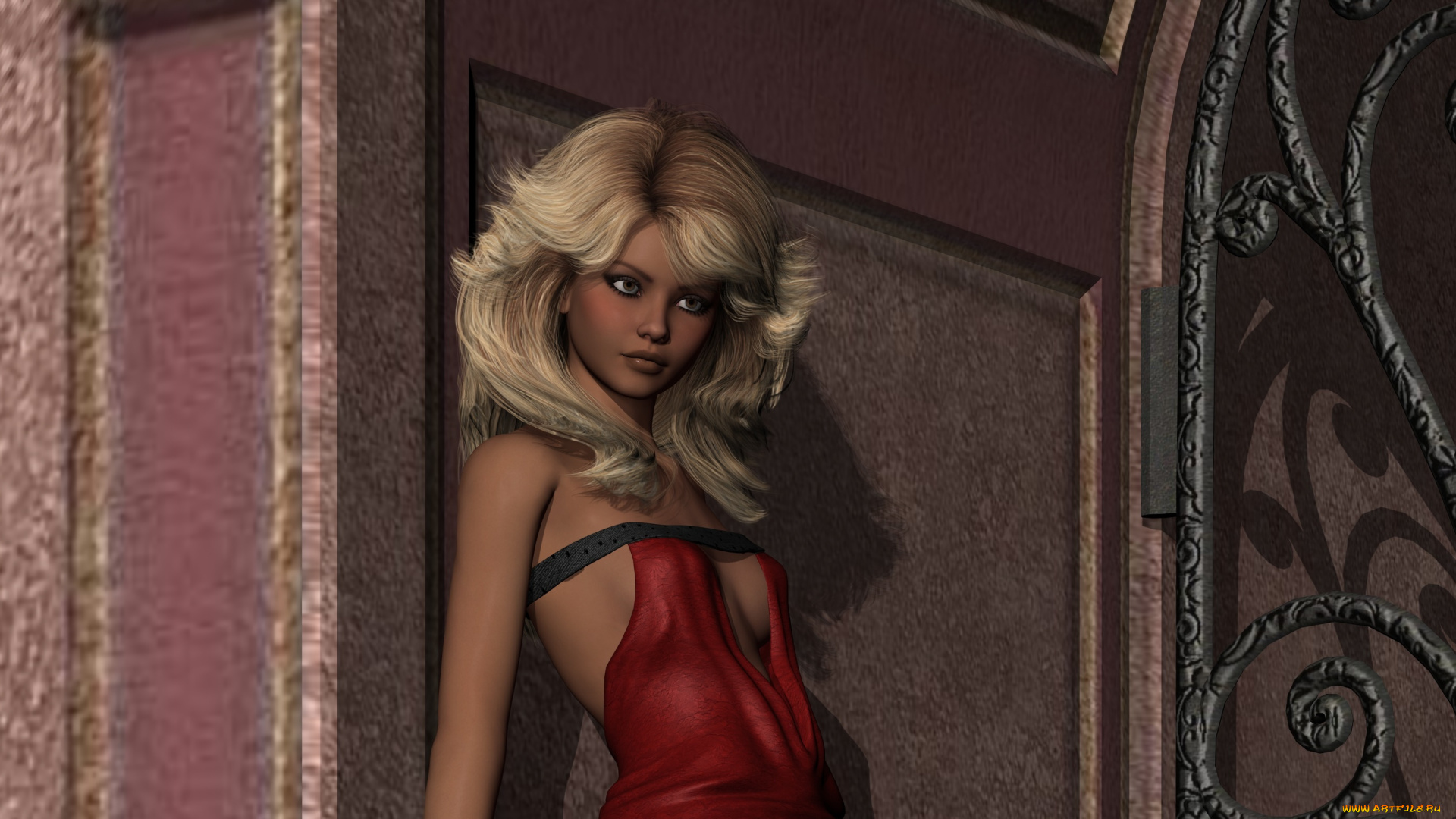 3д, графика, люди, , people, девушки, взгляд, фон