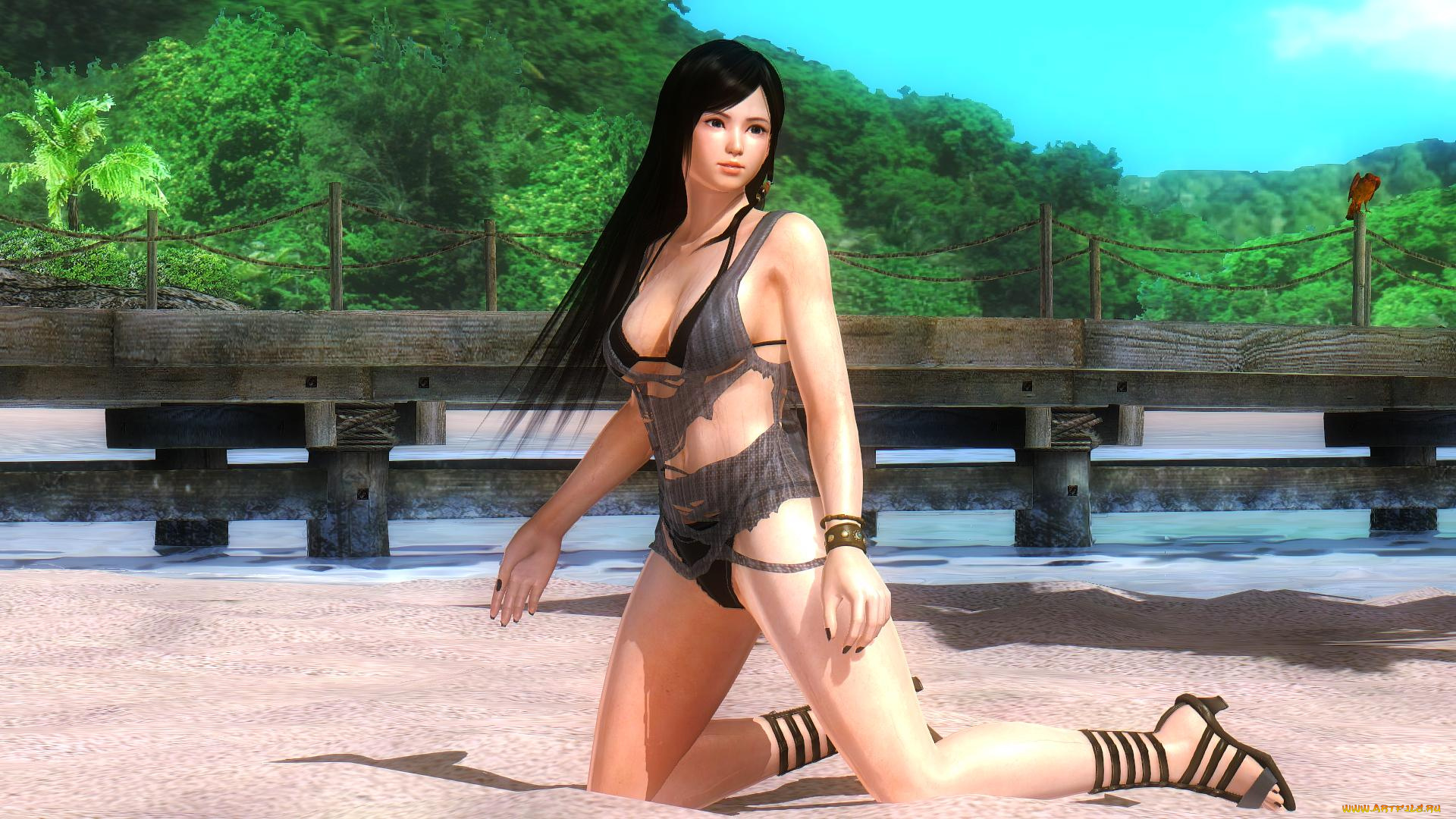 3д, графика, люди, , people, взгляд, девушка, kokoro, фон