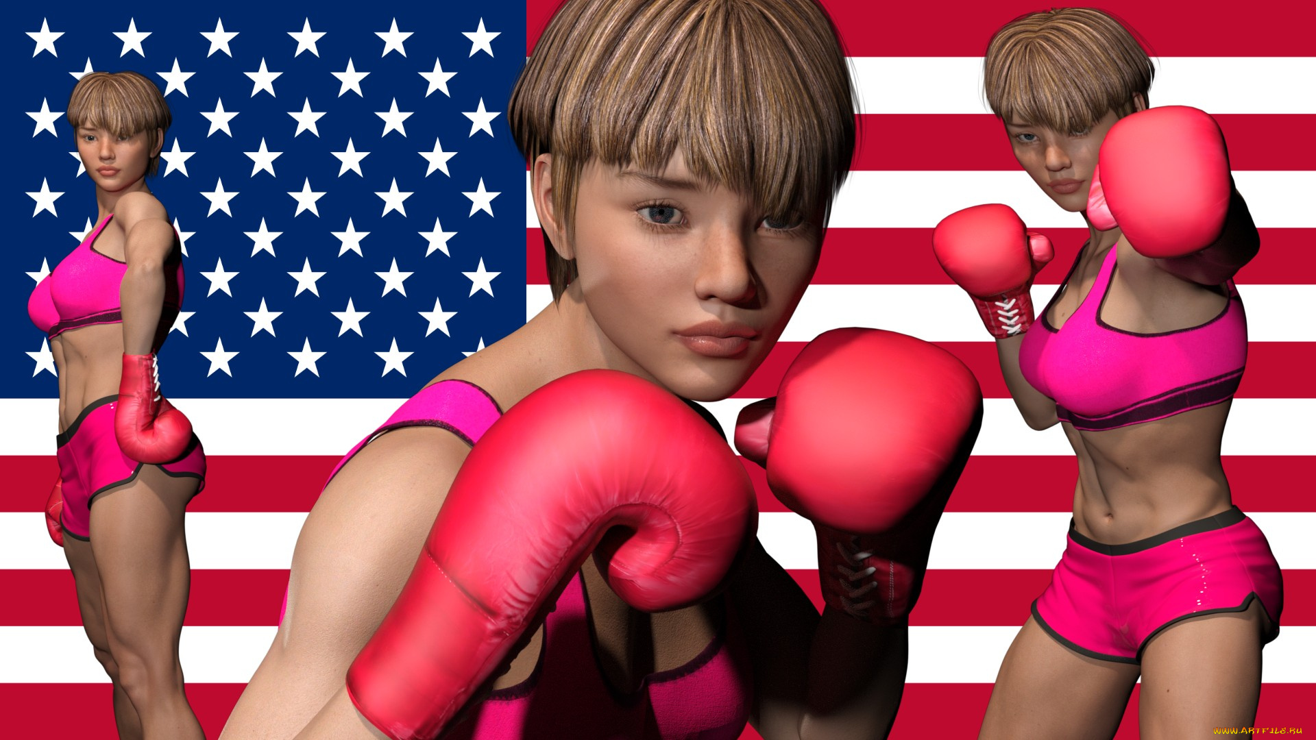 3д, графика, спорт, , sport, фон, взгляд, девушка, поза