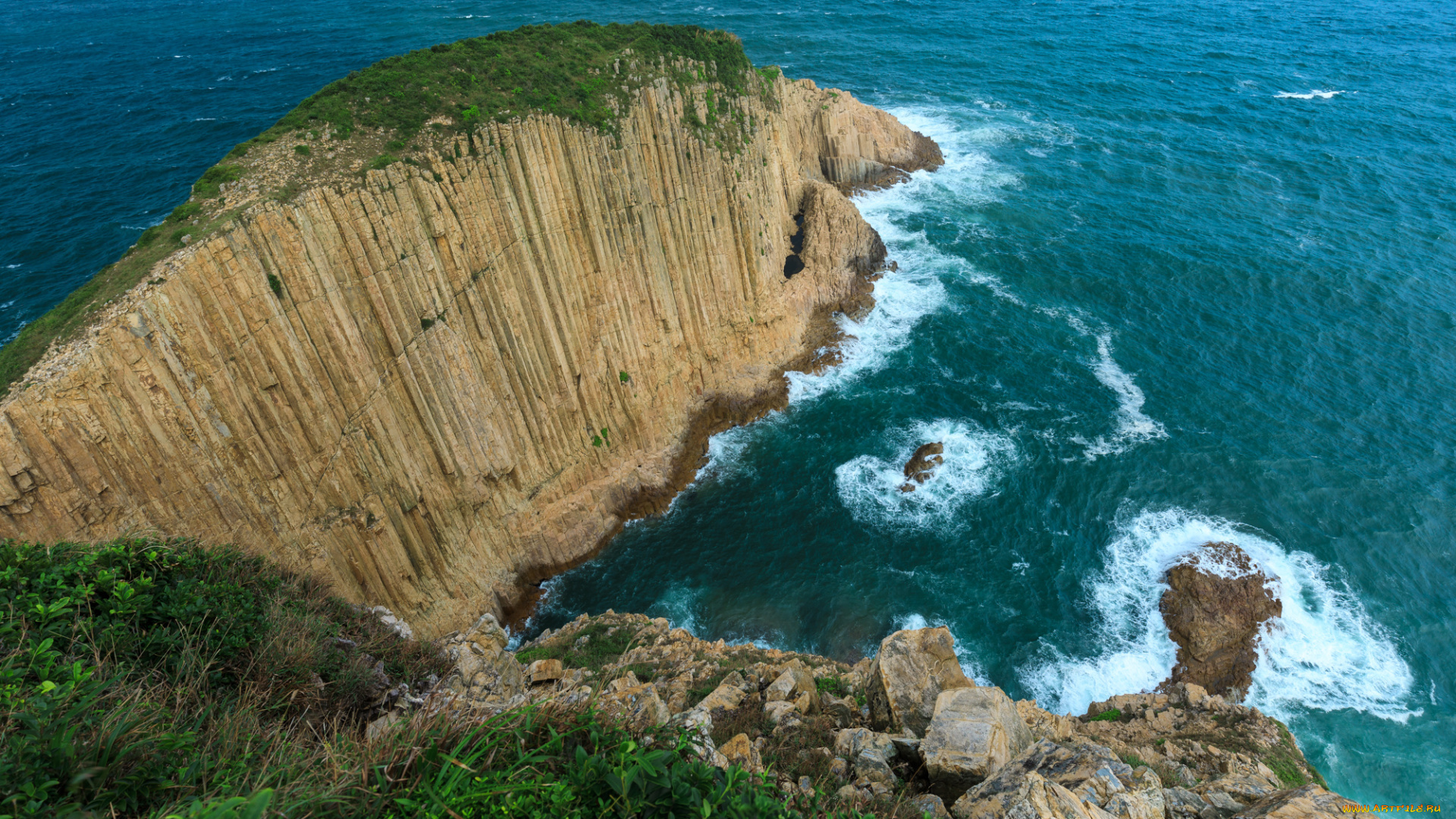 природа, побережье, простор