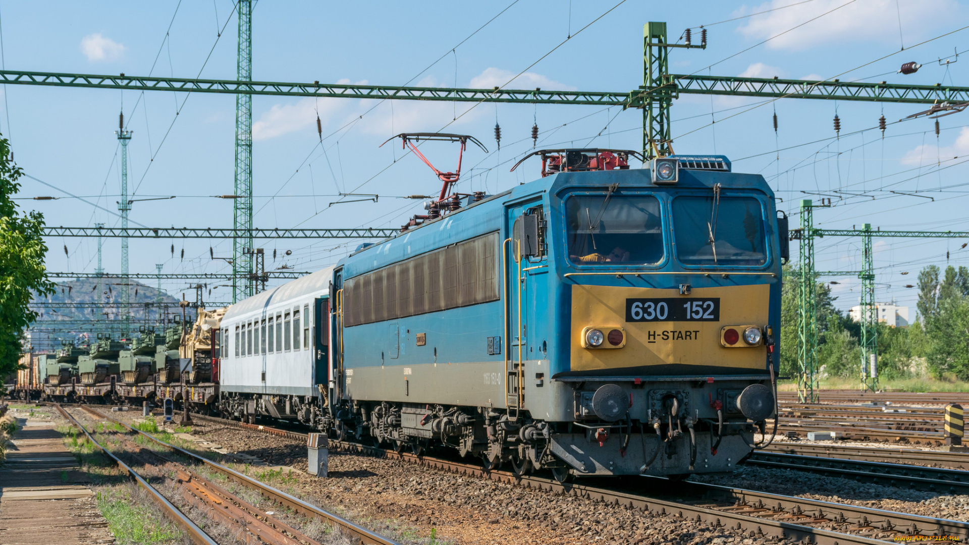 техника, электровозы, локомотив, состав