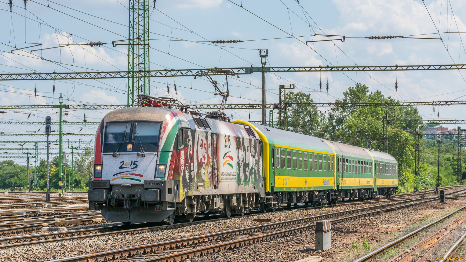 техника, электровозы, локомотив, состав