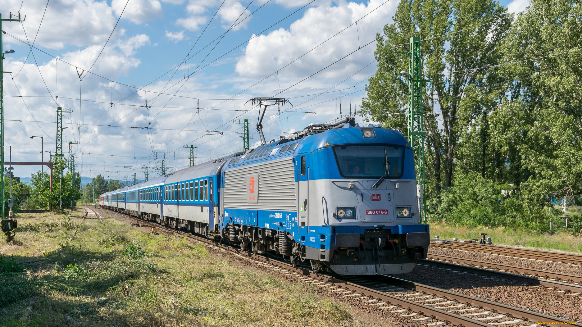 техника, электровозы, локомотив, состав