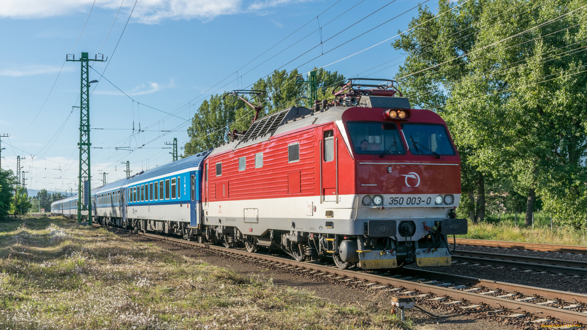 техника, электровозы, локомотив, состав