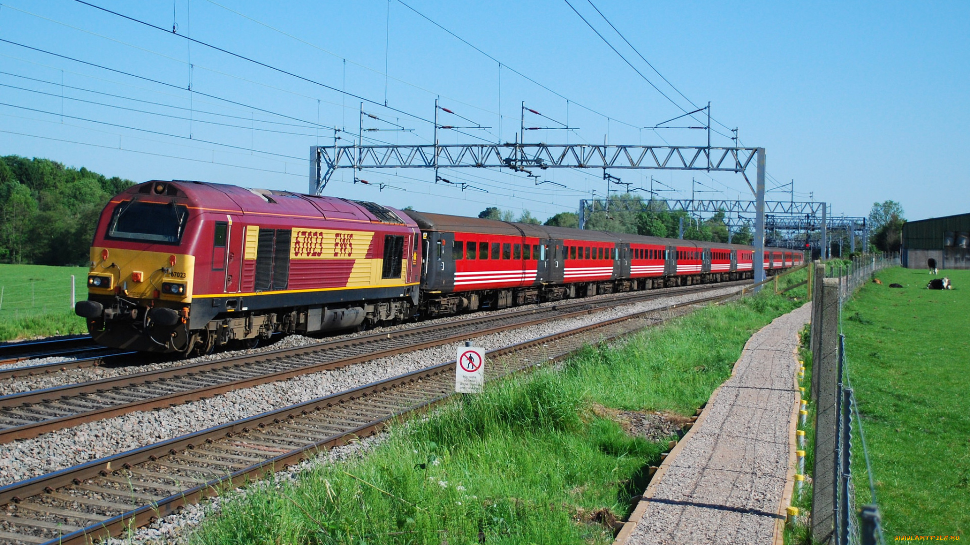 техника, электровозы, локомотив, состав