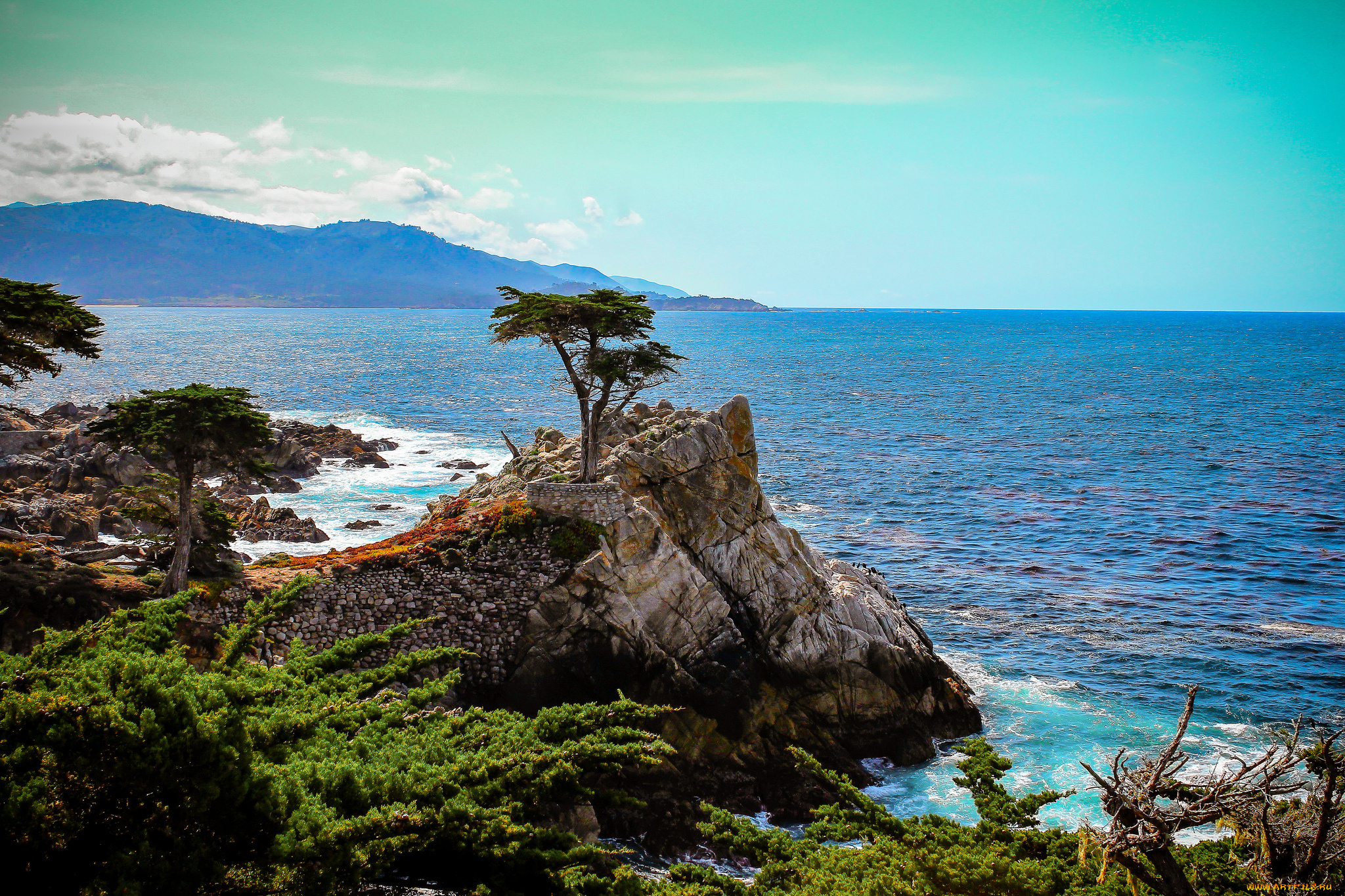 природа, побережье, простор