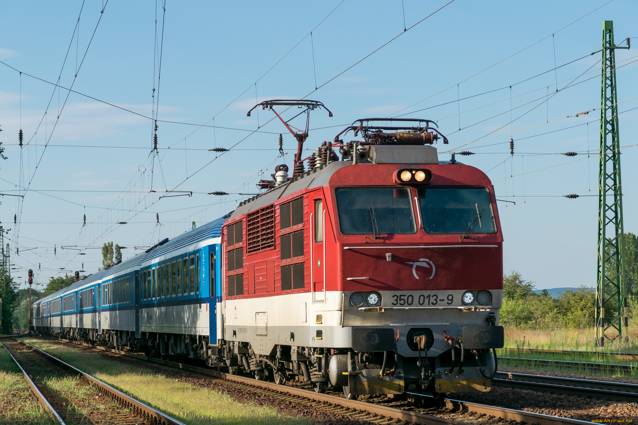 техника, электровозы, локомотив, состав