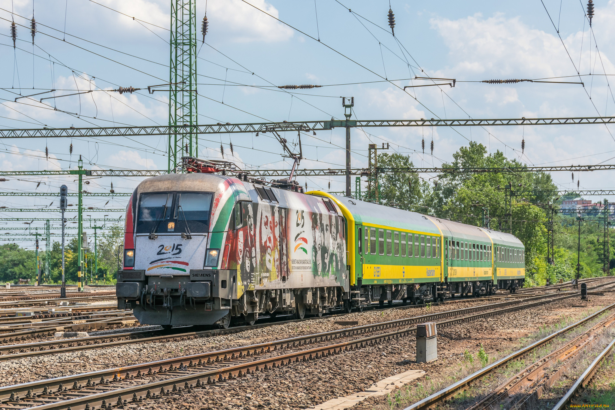 техника, электровозы, локомотив, состав