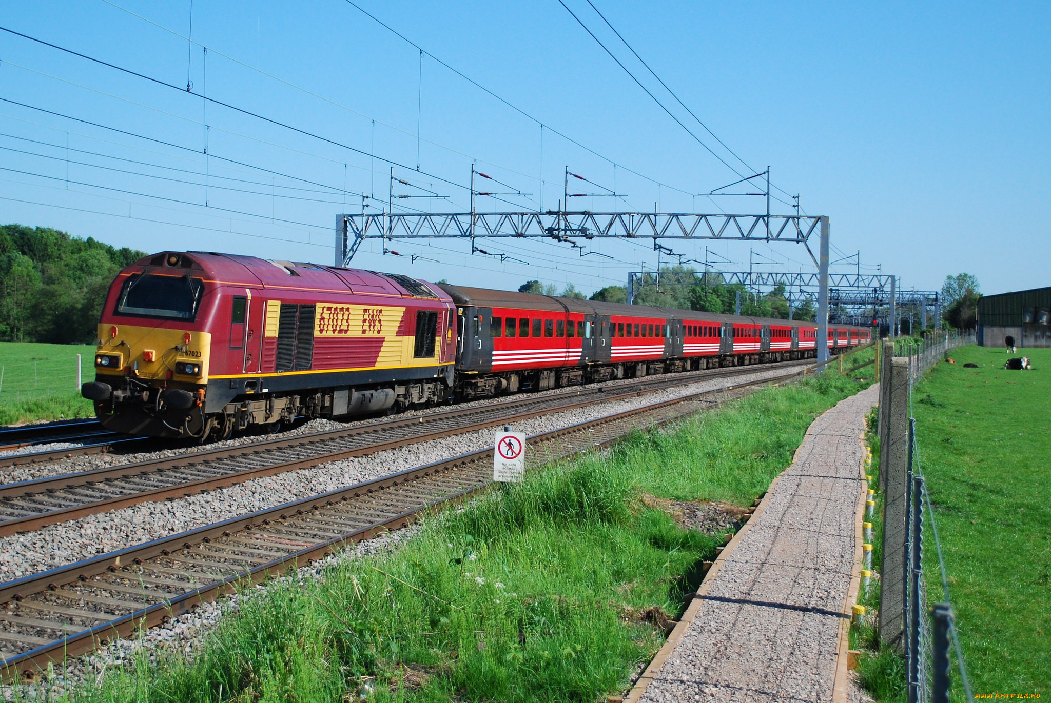 техника, электровозы, локомотив, состав