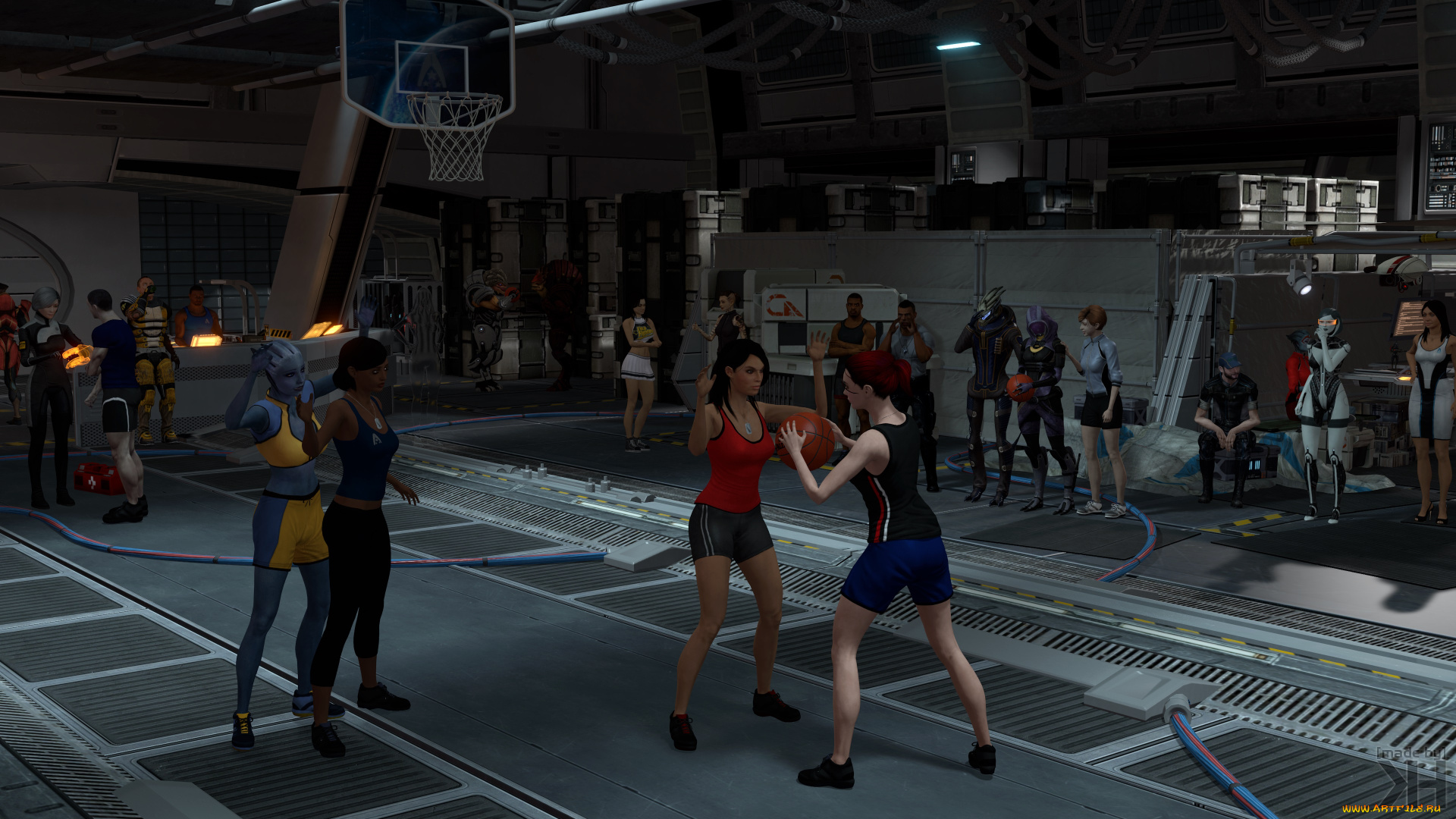 3д, графика, фантазия, , fantasy, фон, девушки, взгляд