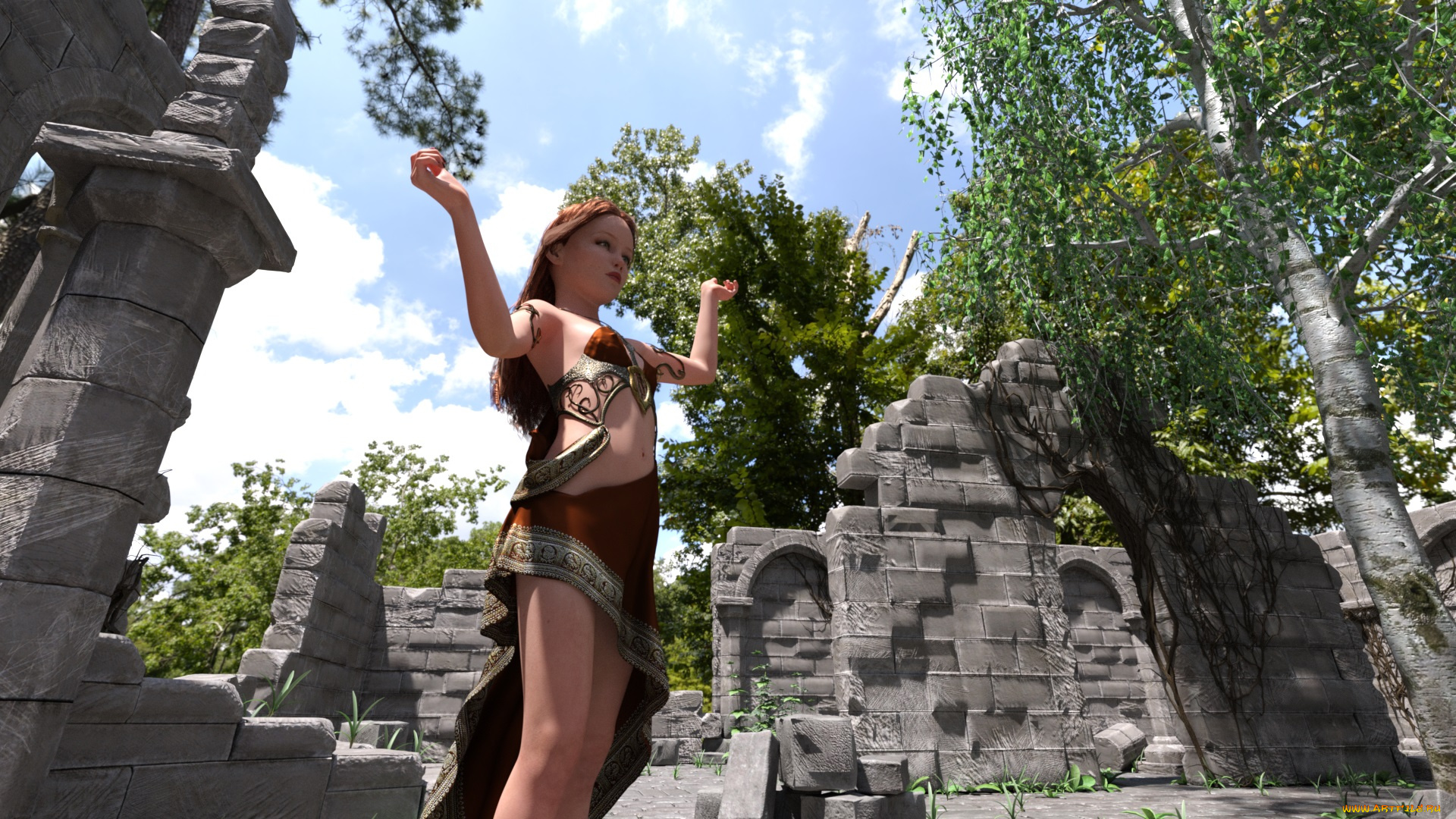 3д, графика, люди, , people, девушка, взгляд, фон