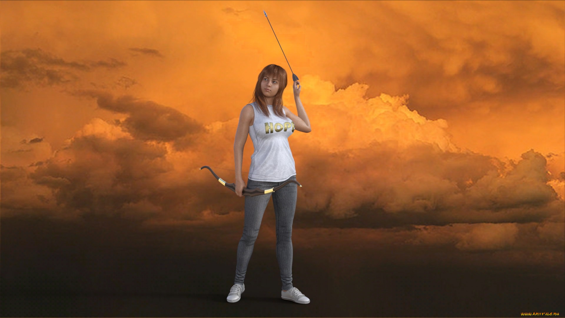 3д, графика, люди, , people, девушка, взгляд, фон