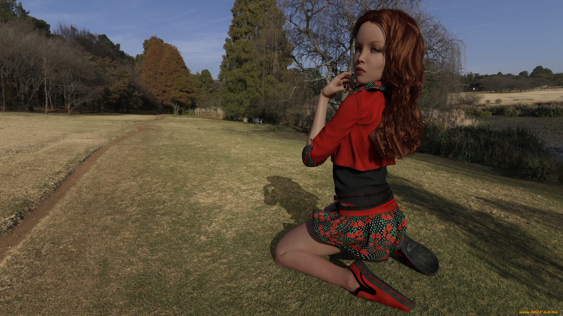 3д, графика, люди, , people, фон, взгляд, девушка