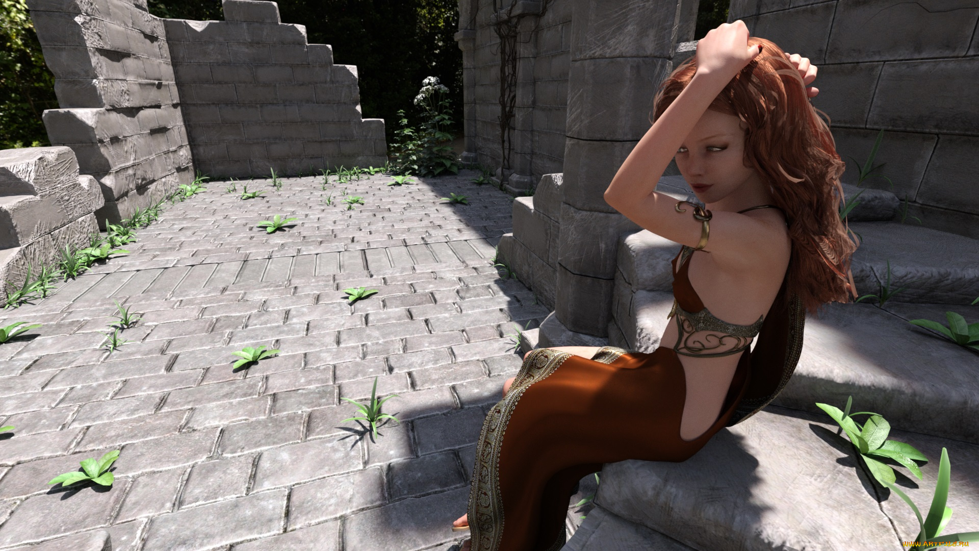 3д, графика, люди, , people, фон, взгляд, девушка