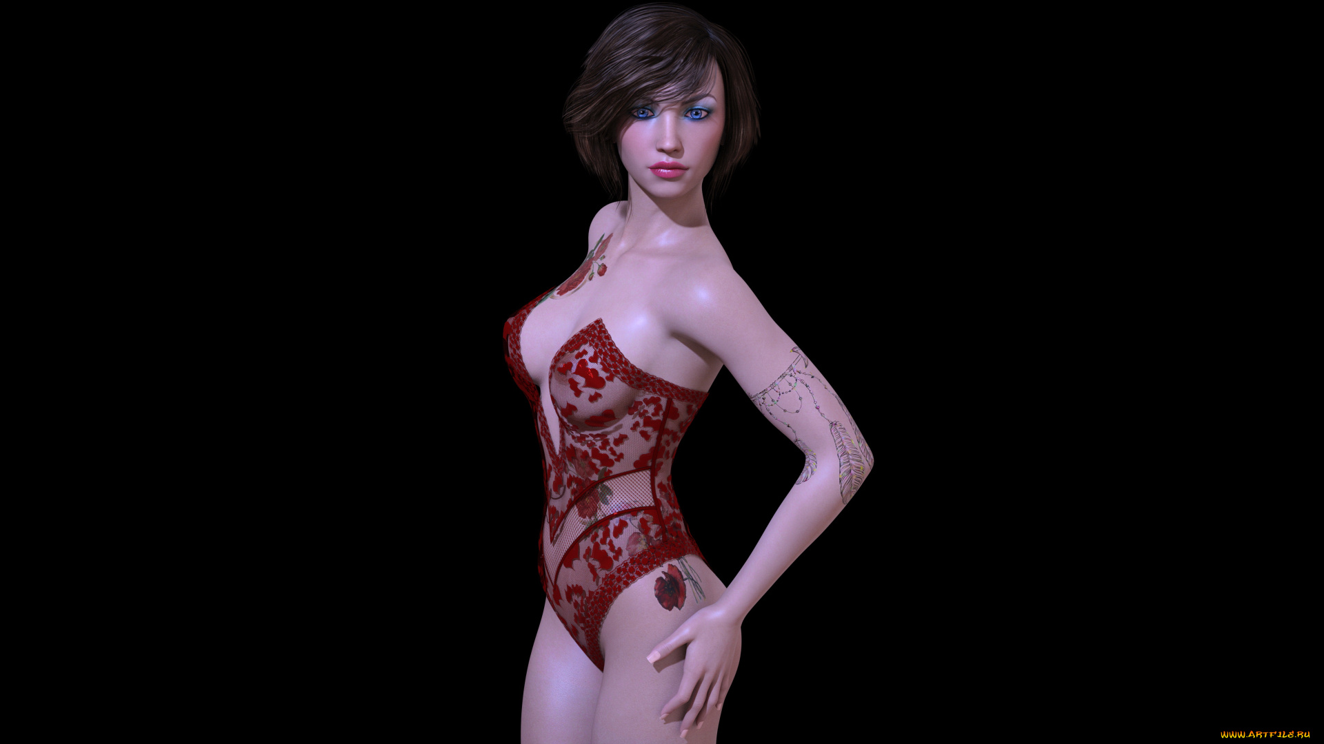 3д, графика, люди, , people, взгляд, девушка, фон