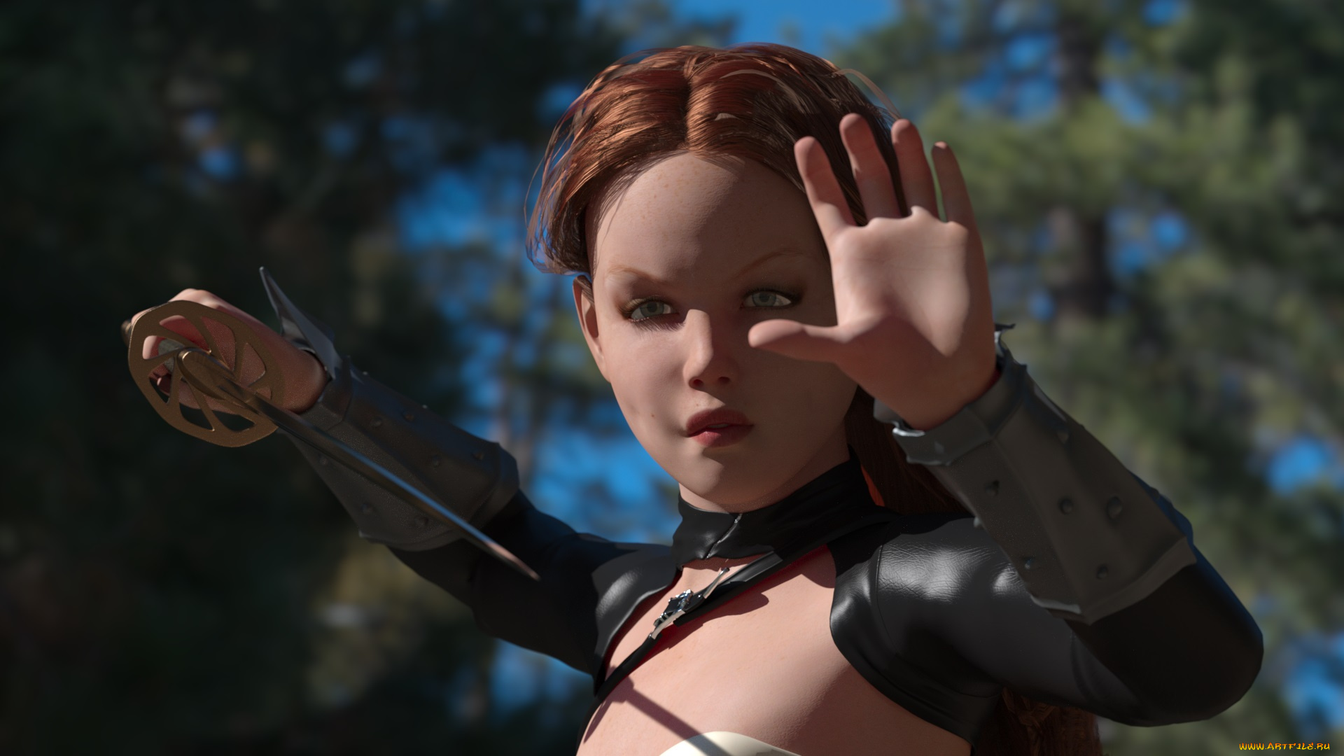 3д, графика, портрет, , portraits, девушка, взгляд, фон