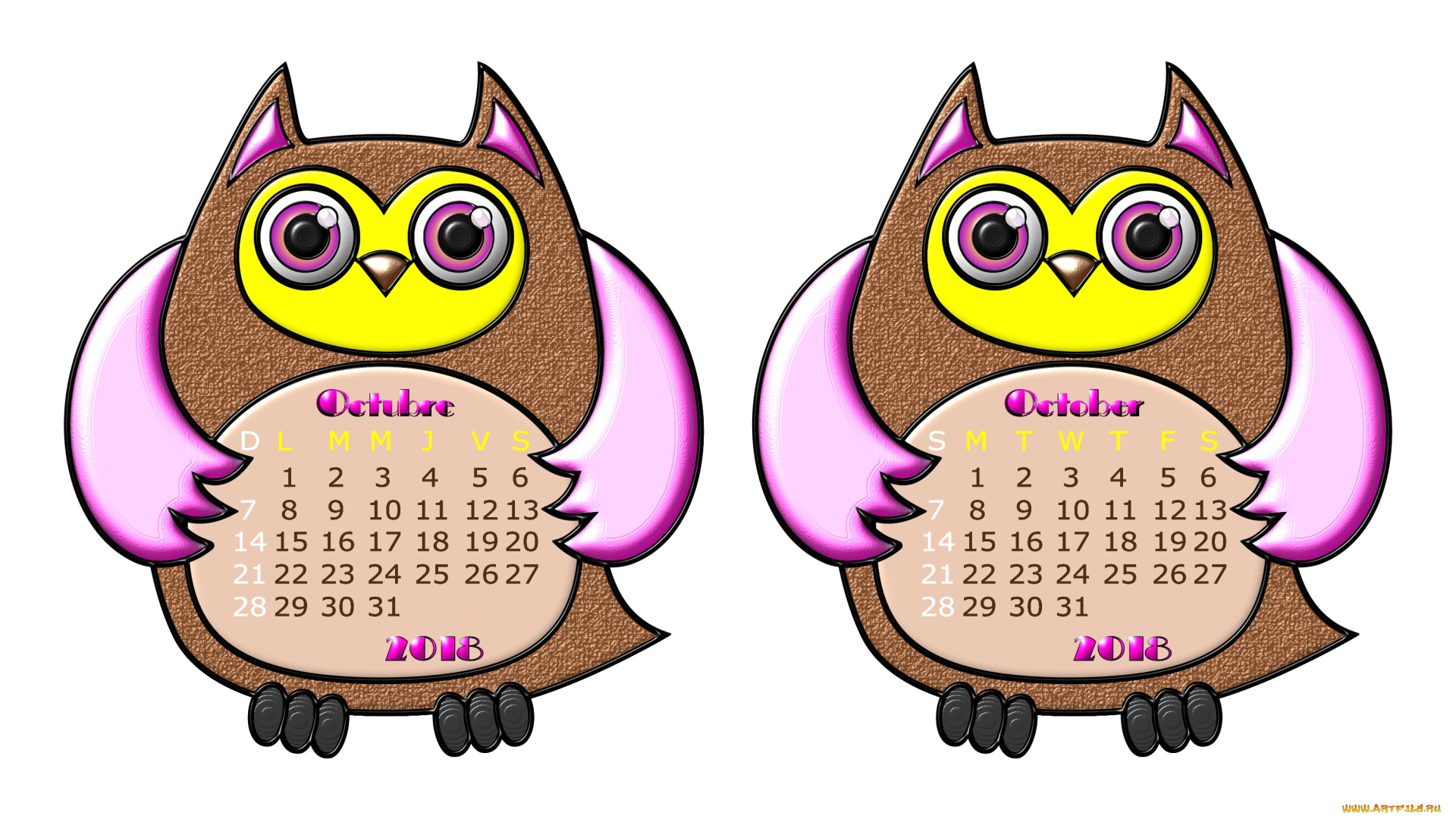 календари, рисованные, , векторная, графика, календарь