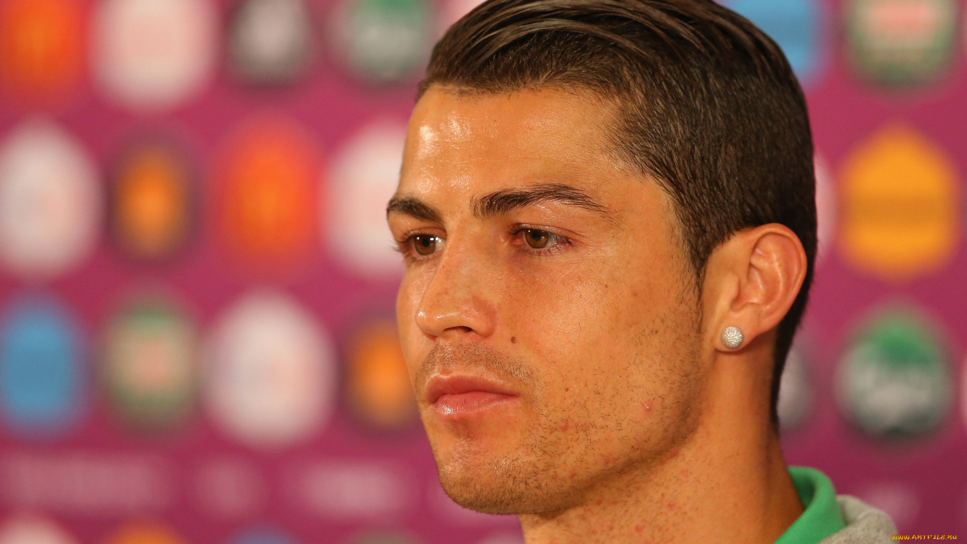 мужчины, cristiano, ronaldo, лицо, рональдо