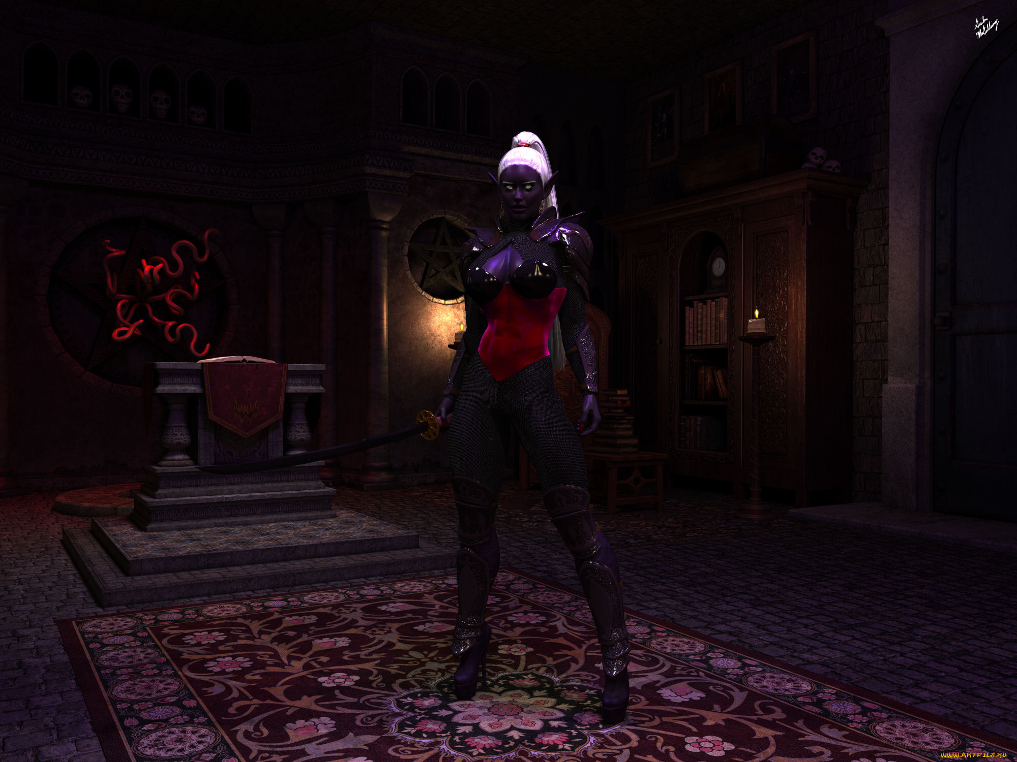 3д, графика, эльфы, , elves, фон, эльфийка, взгляд