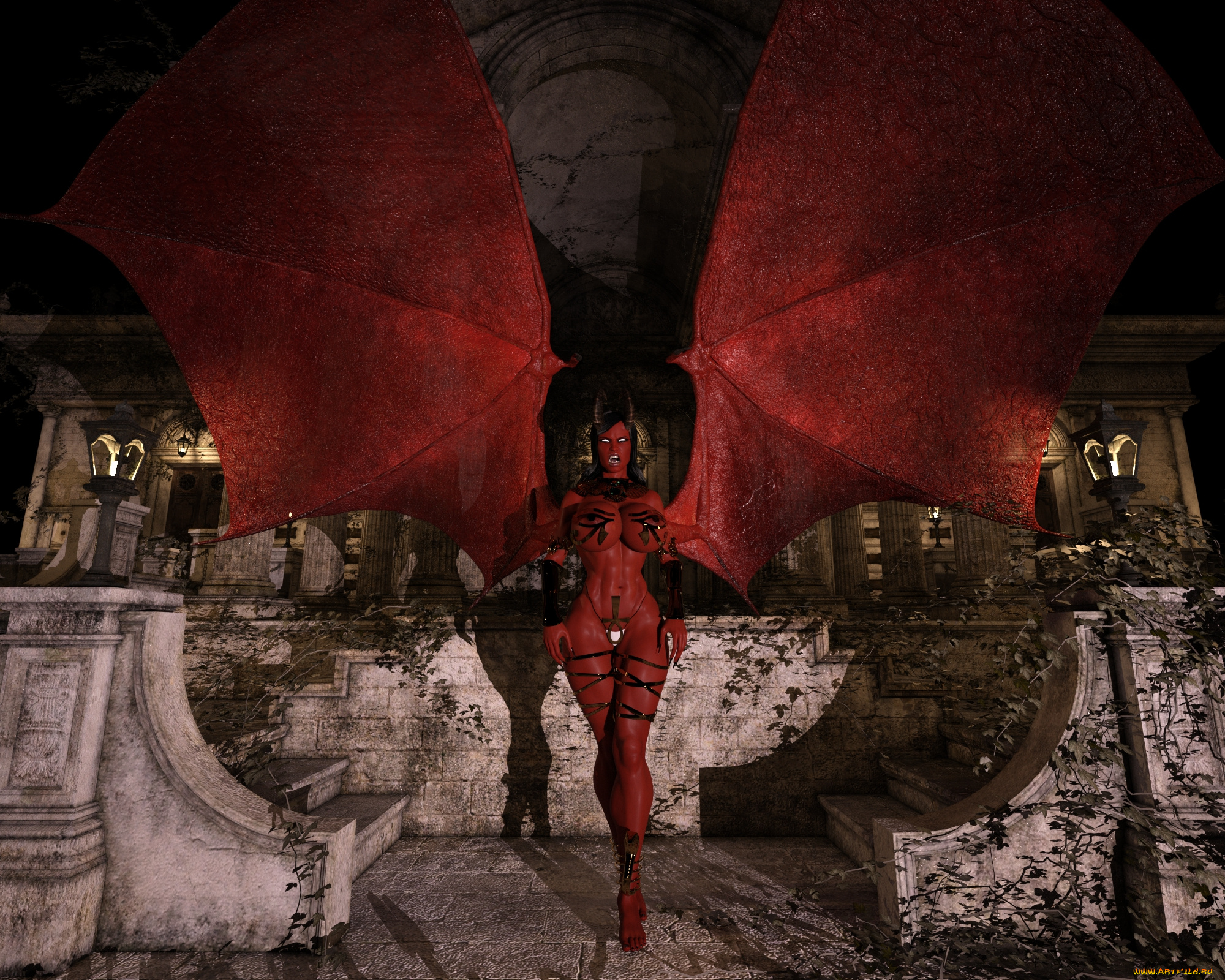 3д, графика, существа, , creatures, девушка, взгляд, фон