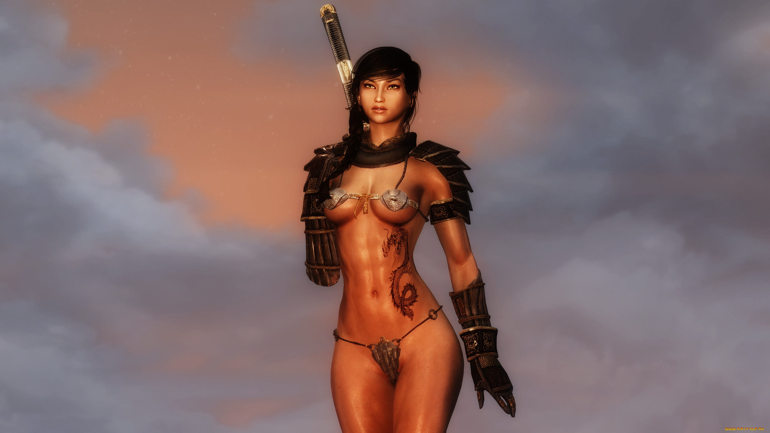 3д, графика, амазонки, , amazon, фон, взгляд, девушка
