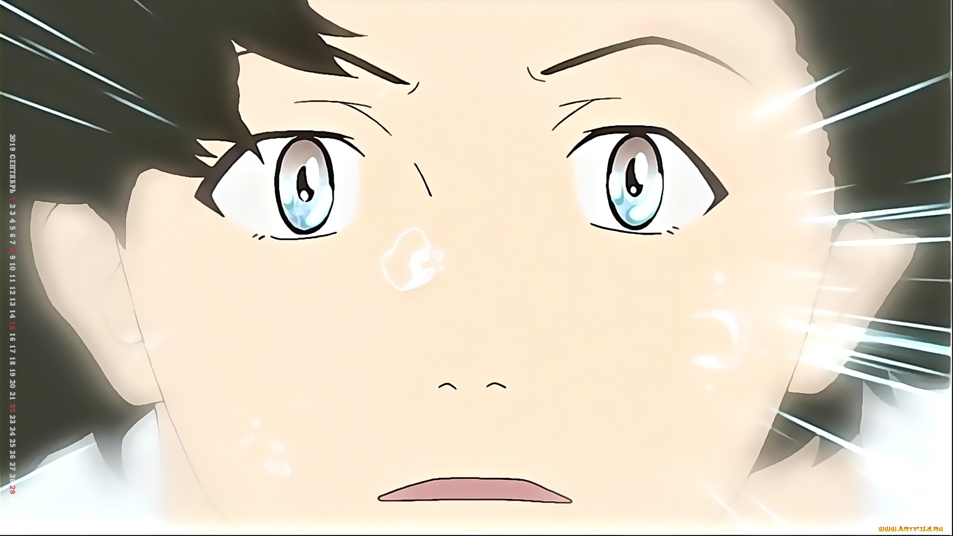 календари, аниме, слезы, calendar, 2019, лицо, девочка