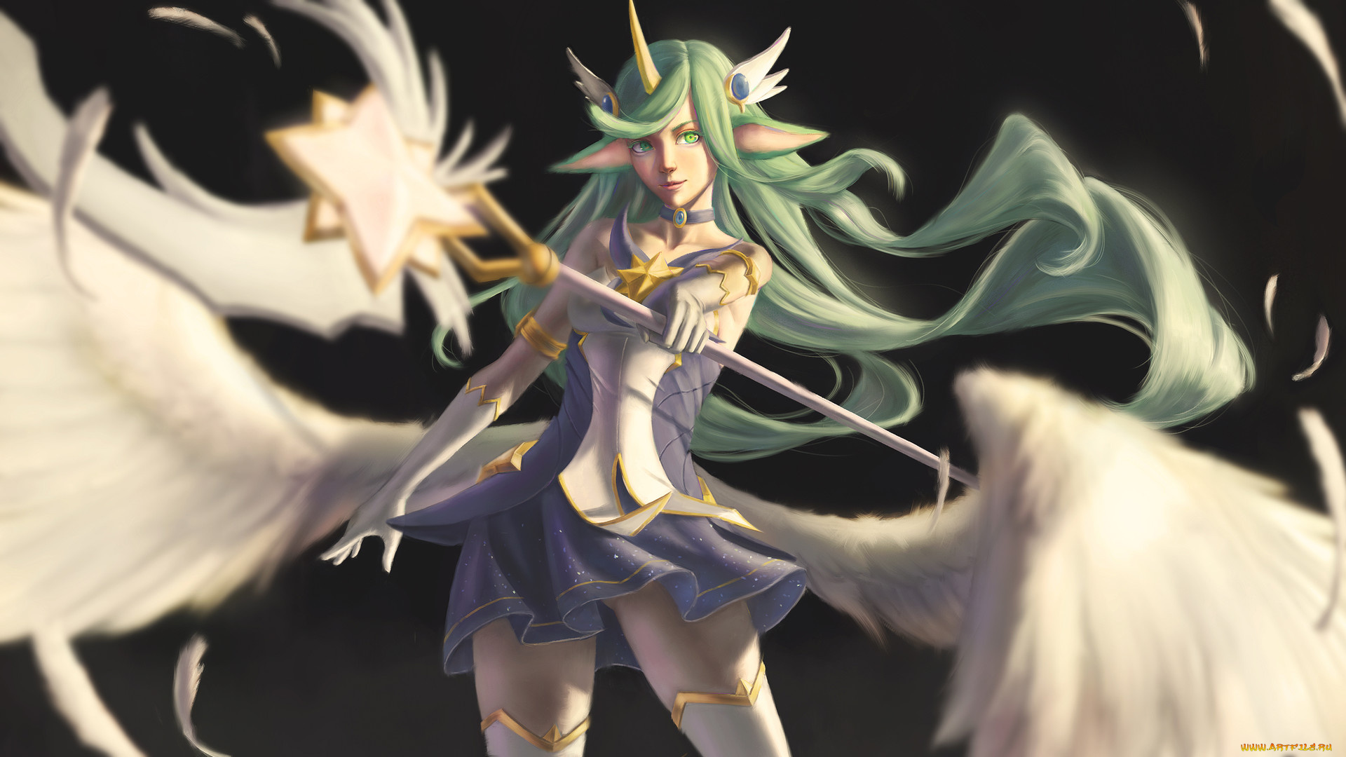 видео, игры, league, of, legends, рог, сорака, посох, крылья