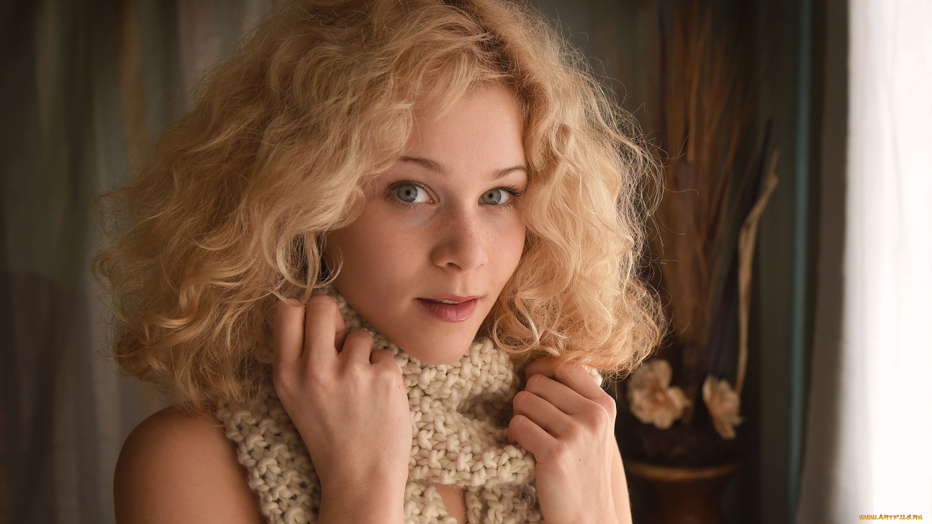 helena, девушки, -, лица, , портреты, девушка, модель, блондинка, красотка, портрет, лицо, кудряшки, причёска, флирт