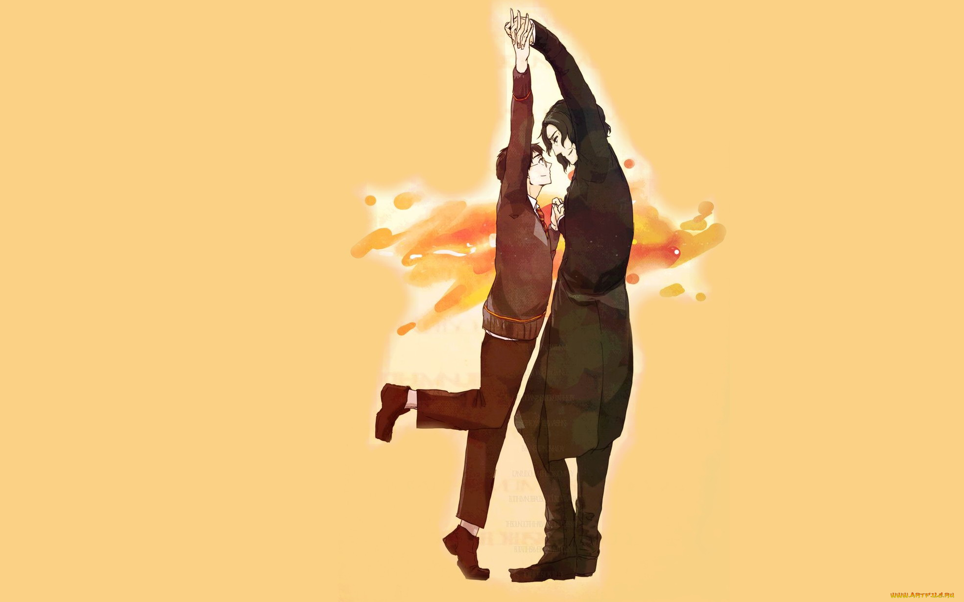 рисованное, кино, , мультфильмы, гарри, поттер, северус, снейп, танец