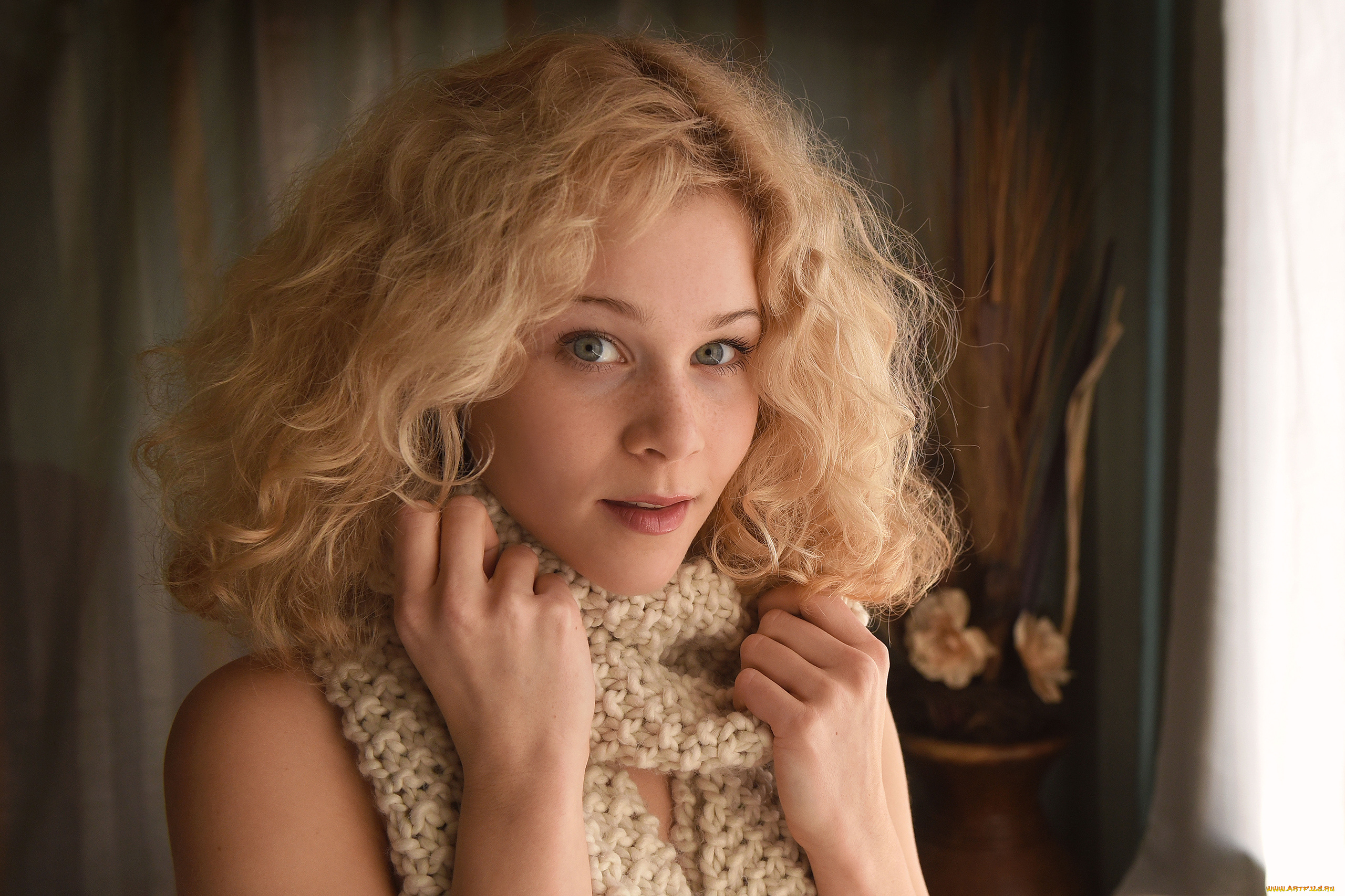 helena, девушки, -, лица, , портреты, девушка, модель, блондинка, красотка, портрет, лицо, кудряшки, причёска, флирт