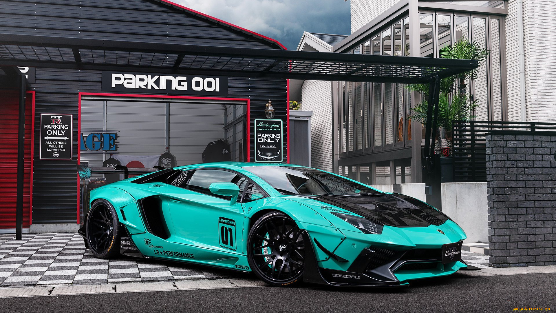 автомобили, lamborghini, front, aventador, liberty, walk, lb, works