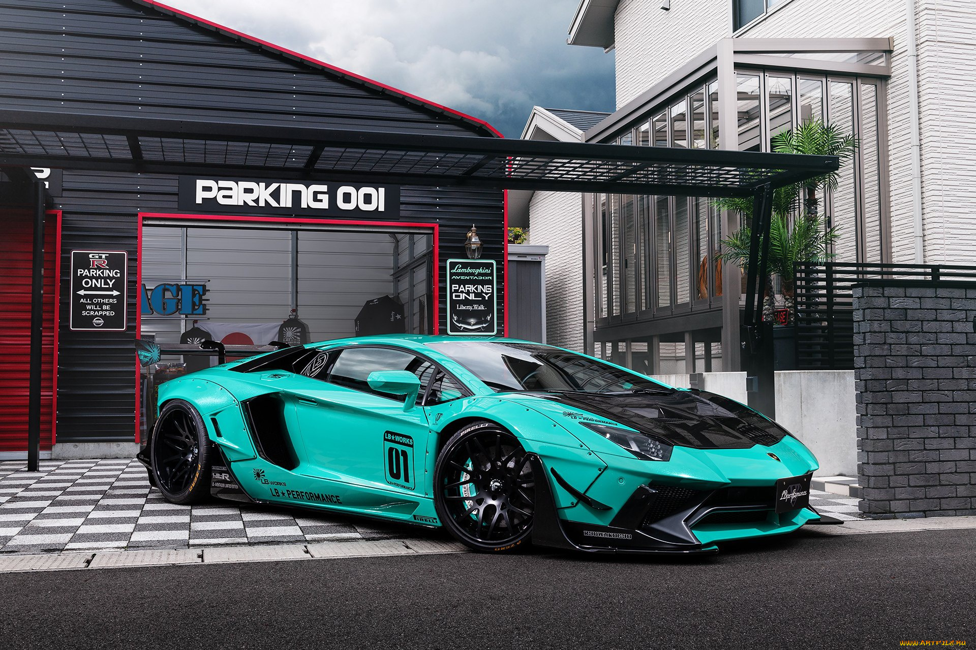 автомобили, lamborghini, front, aventador, liberty, walk, lb, works