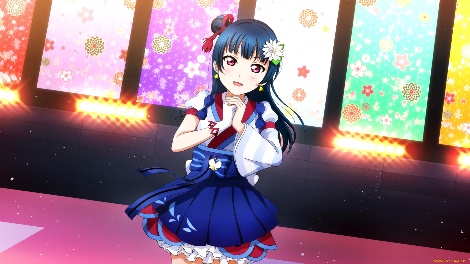 аниме, love, live, , school, idol, project, девочка, платье